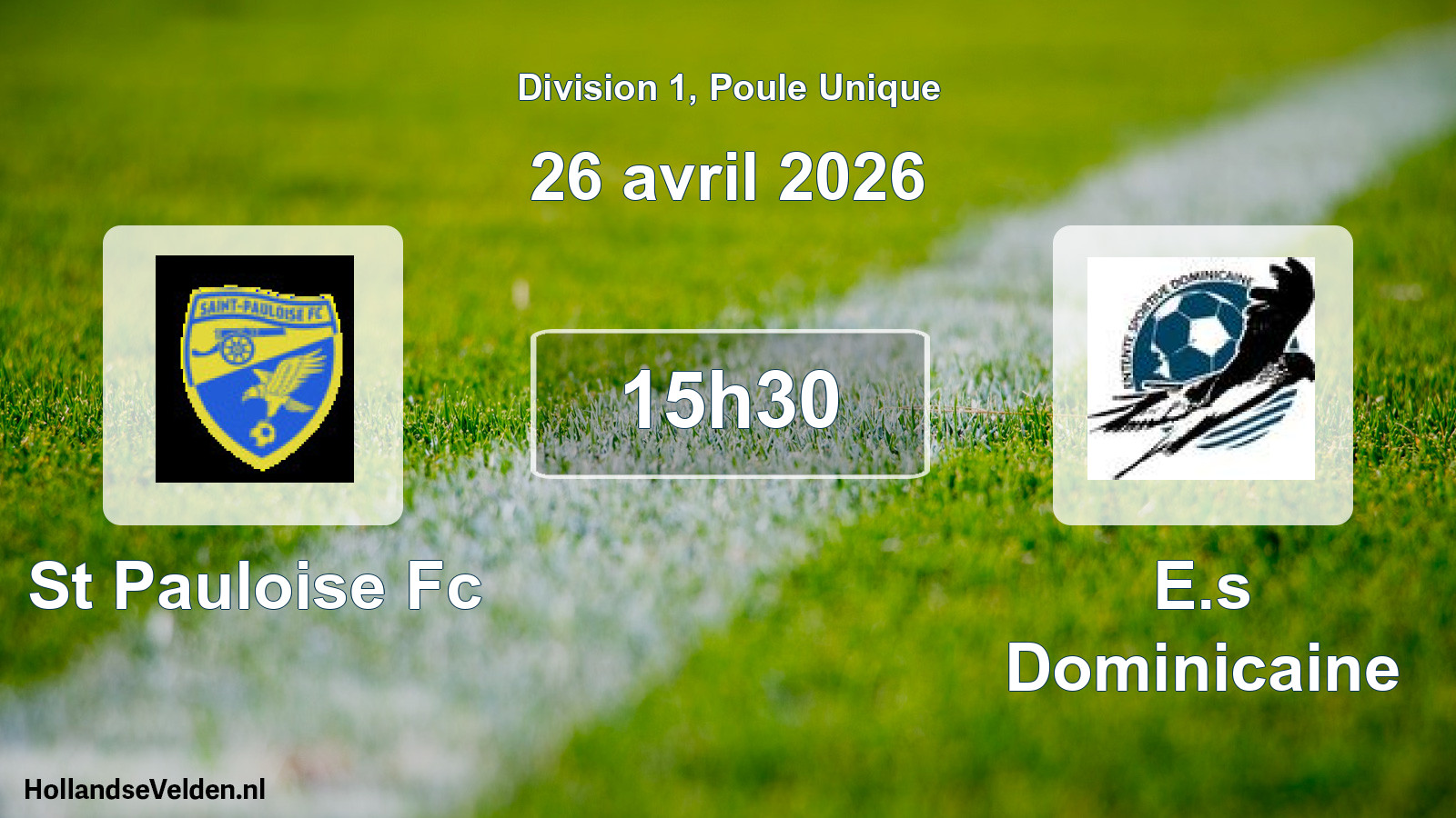 Scheduled Match: St Pauloise Fc - E.s Dominicaine (26 April 2026)