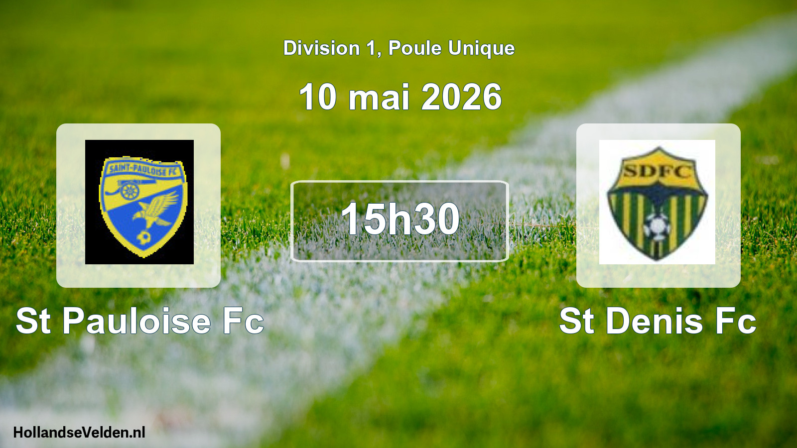 Geplande wedstrijd: St Pauloise Fc - St Denis Fc (10 mei 2026)