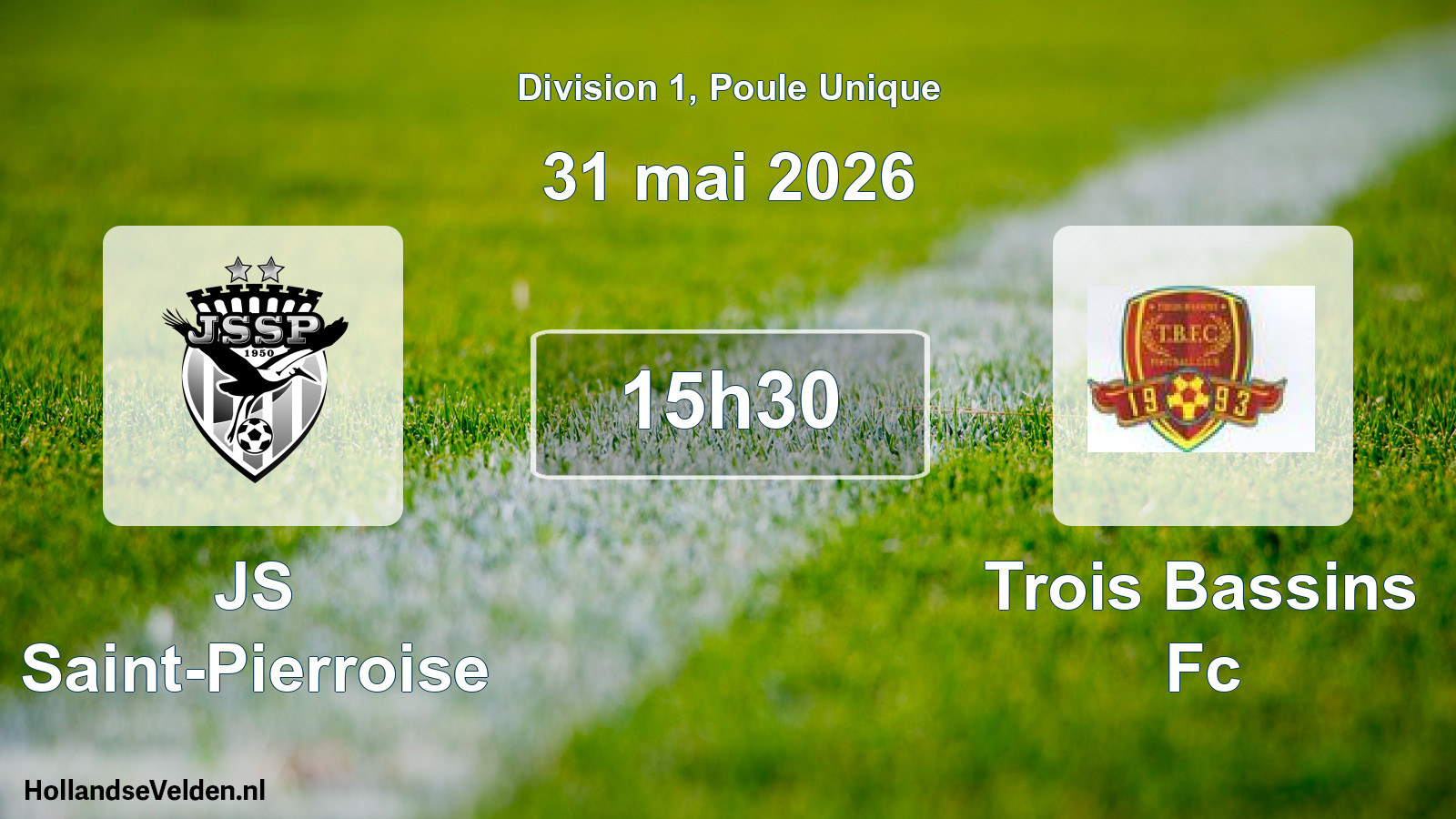 Scheduled Match: JS Saint-Pierroise - Trois Bassins Fc (31 May 2026)
