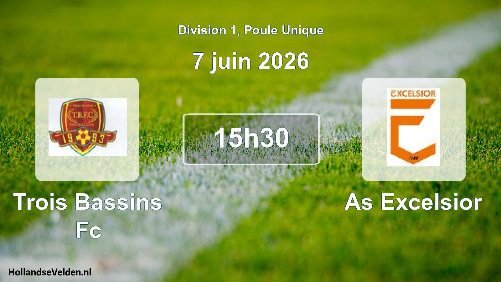 Scheduled Match: Trois Bassins Fc - As Excelsior (7 June 2026)
