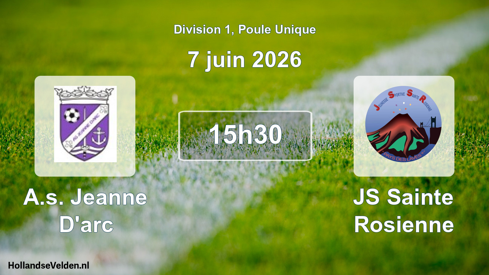 Scheduled Match: A.s. Jeanne D'arc - JS Sainte Rosienne (7 June 2026)