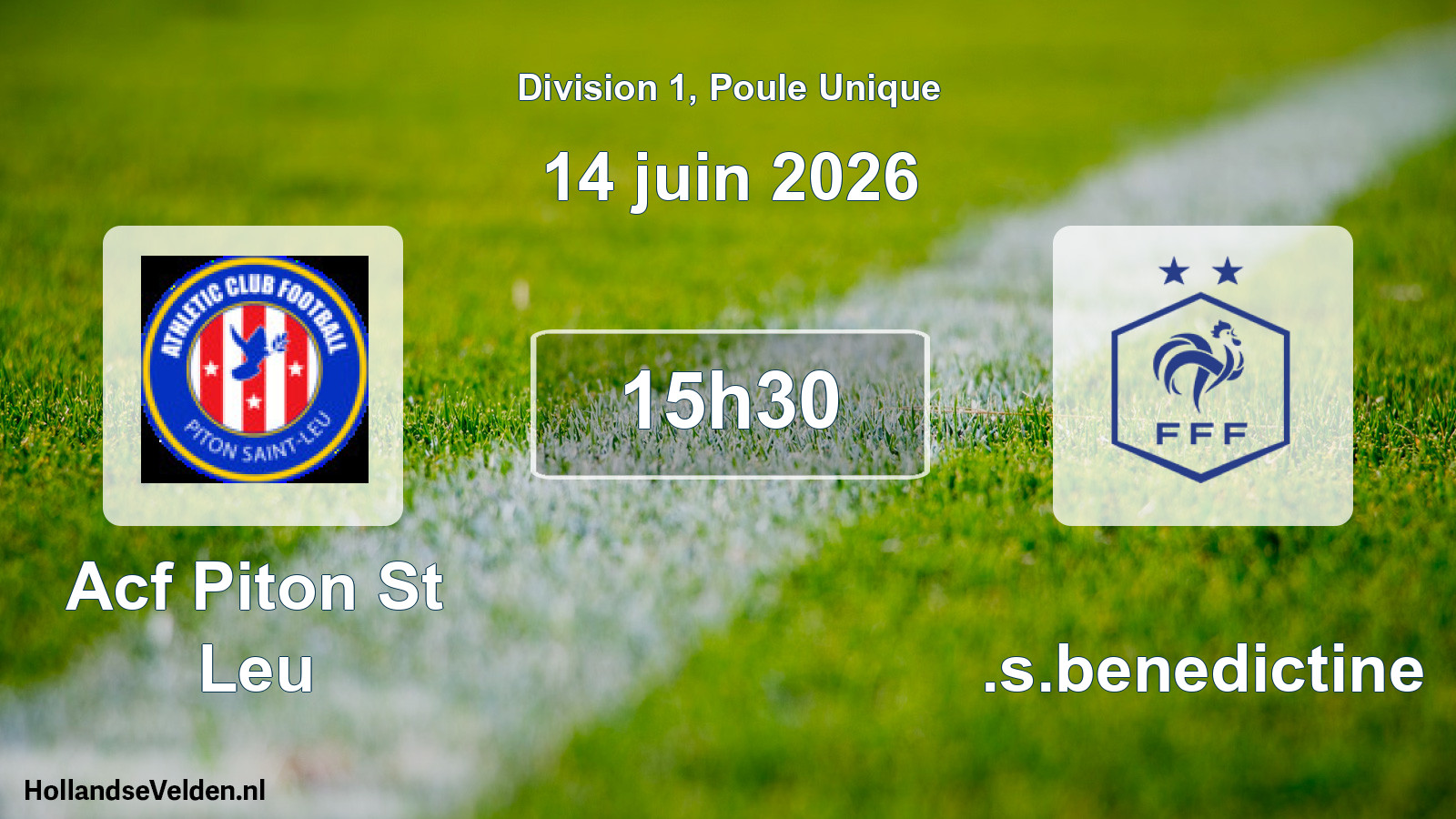 Scheduled Match: Acf Piton St Leu - U.s.benedictine (14 June 2026)