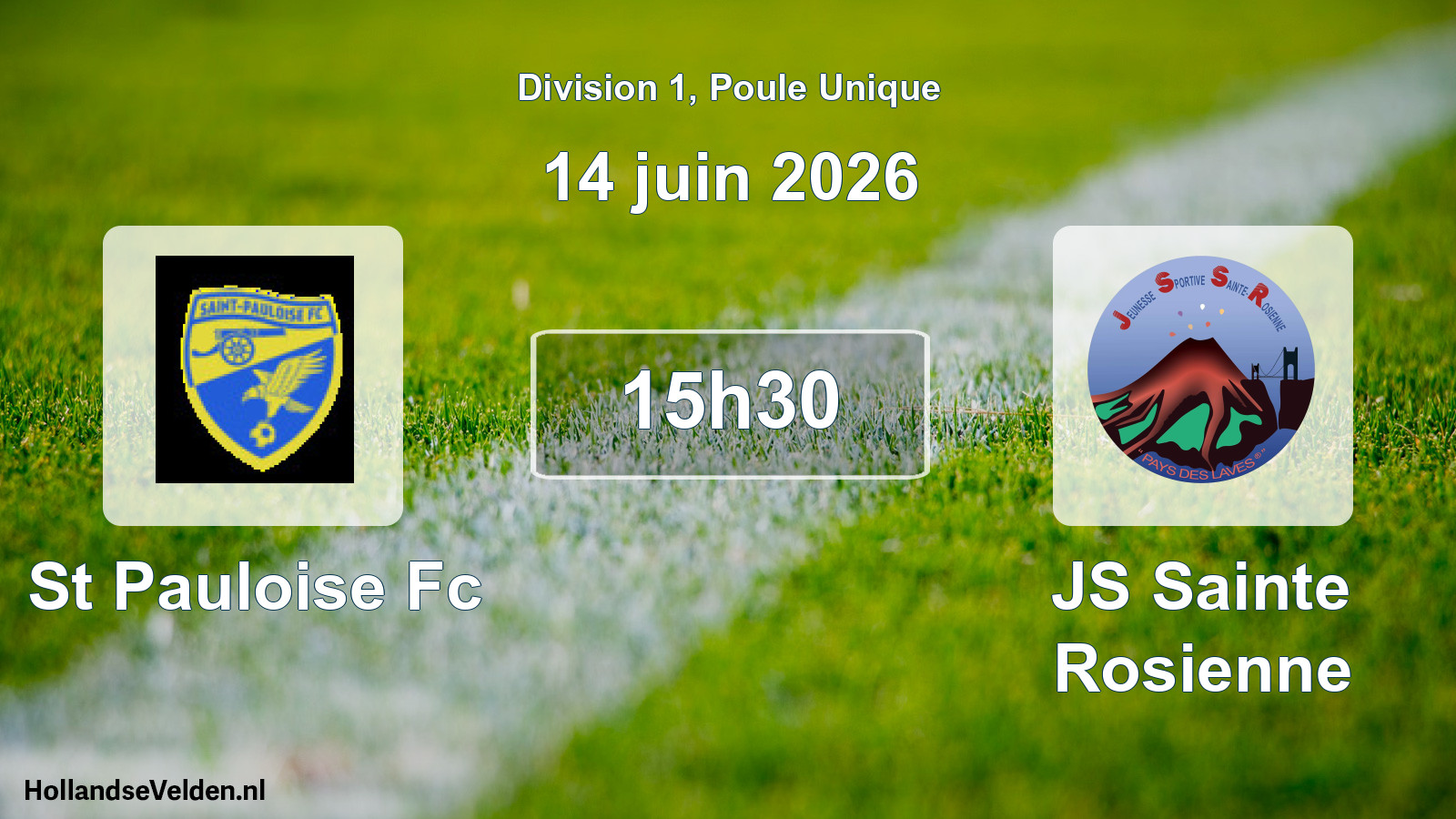 Scheduled Match: St Pauloise Fc - JS Sainte Rosienne (14 June 2026)