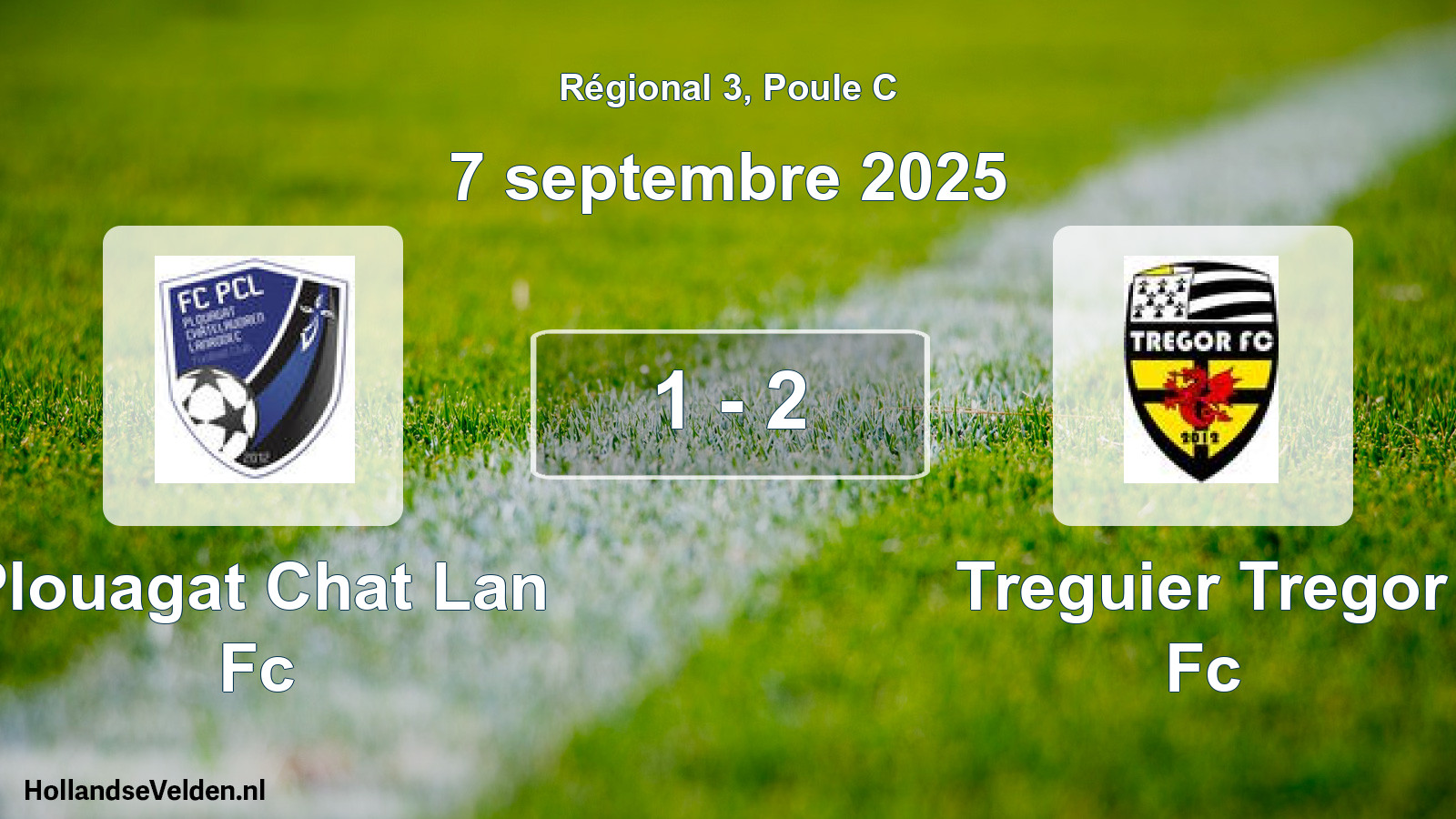 Gespeelde wedstrijd: Plouagat Chat Lan Fc - Treguier Tregor Fc 1 - 2 (7 septembre 2025)