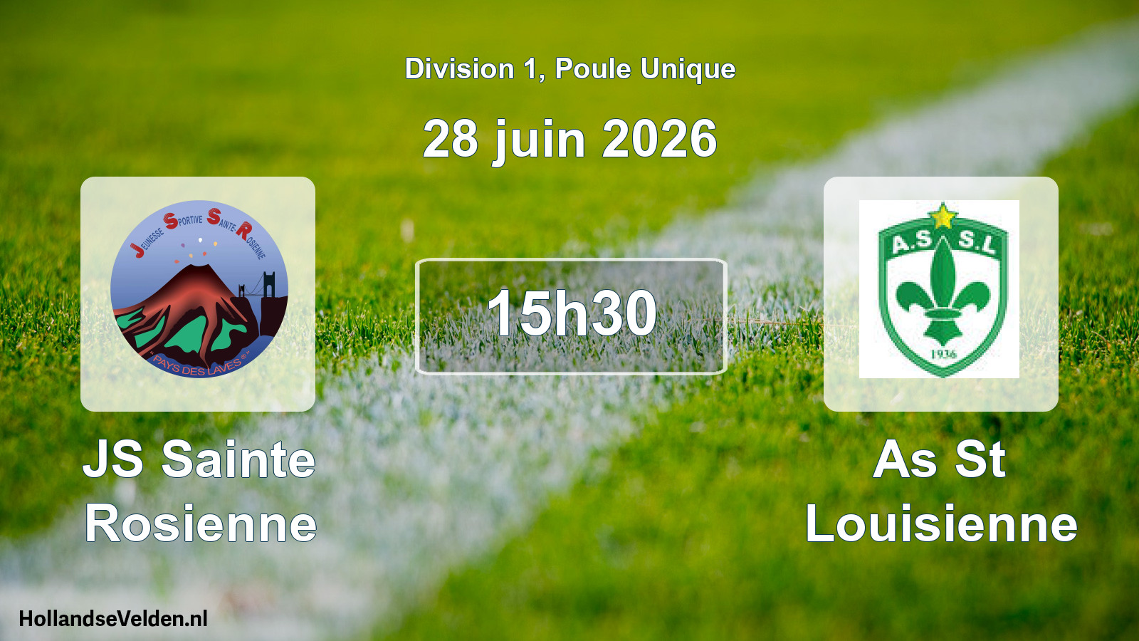 Scheduled Match: JS Sainte Rosienne - As St Louisienne (28 June 2026)