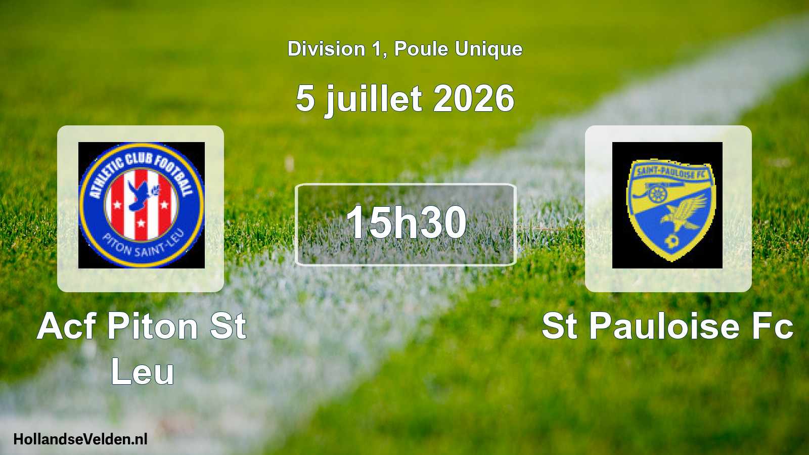 Geplande wedstrijd: Acf Piton St Leu - St Pauloise Fc (5 juli 2026)