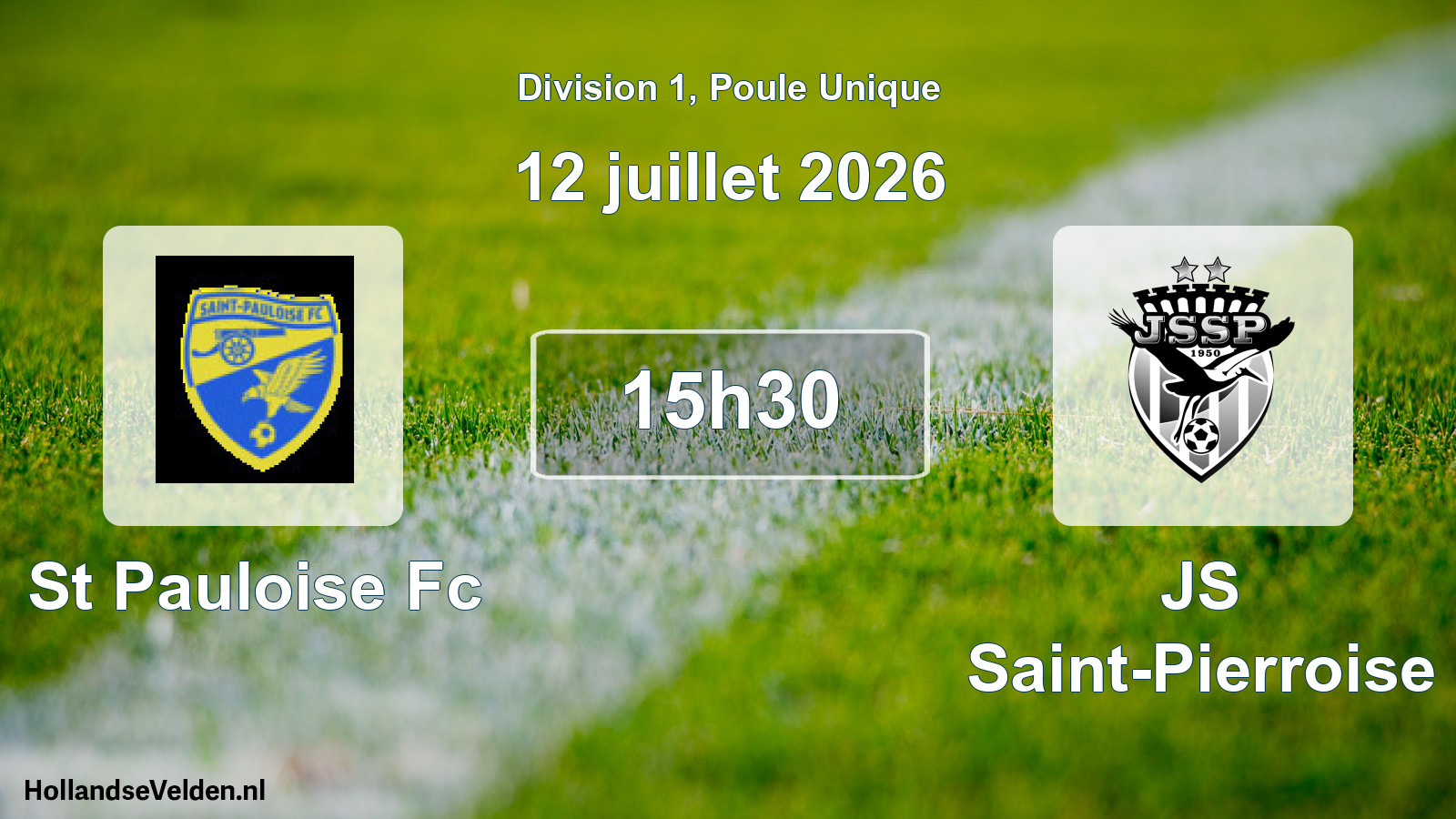 Scheduled Match: St Pauloise Fc - JS Saint-Pierroise (12 July 2026)