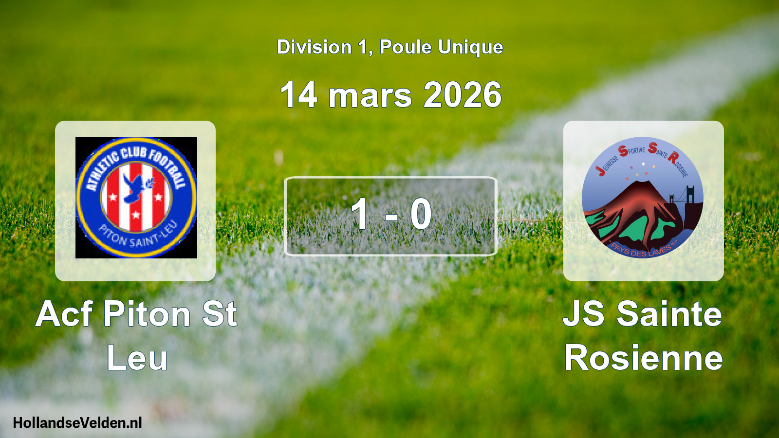 Total number of matches played: Acf Piton St Leu - JS Sainte Rosienne 1 - 0 (14 March 2026)