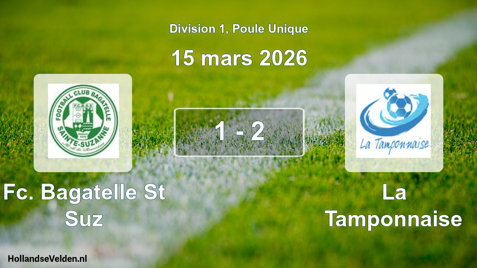 Total number of matches played: Fc. Bagatelle St Suz - La Tamponnaise 1 - 2 (15 March 2026)