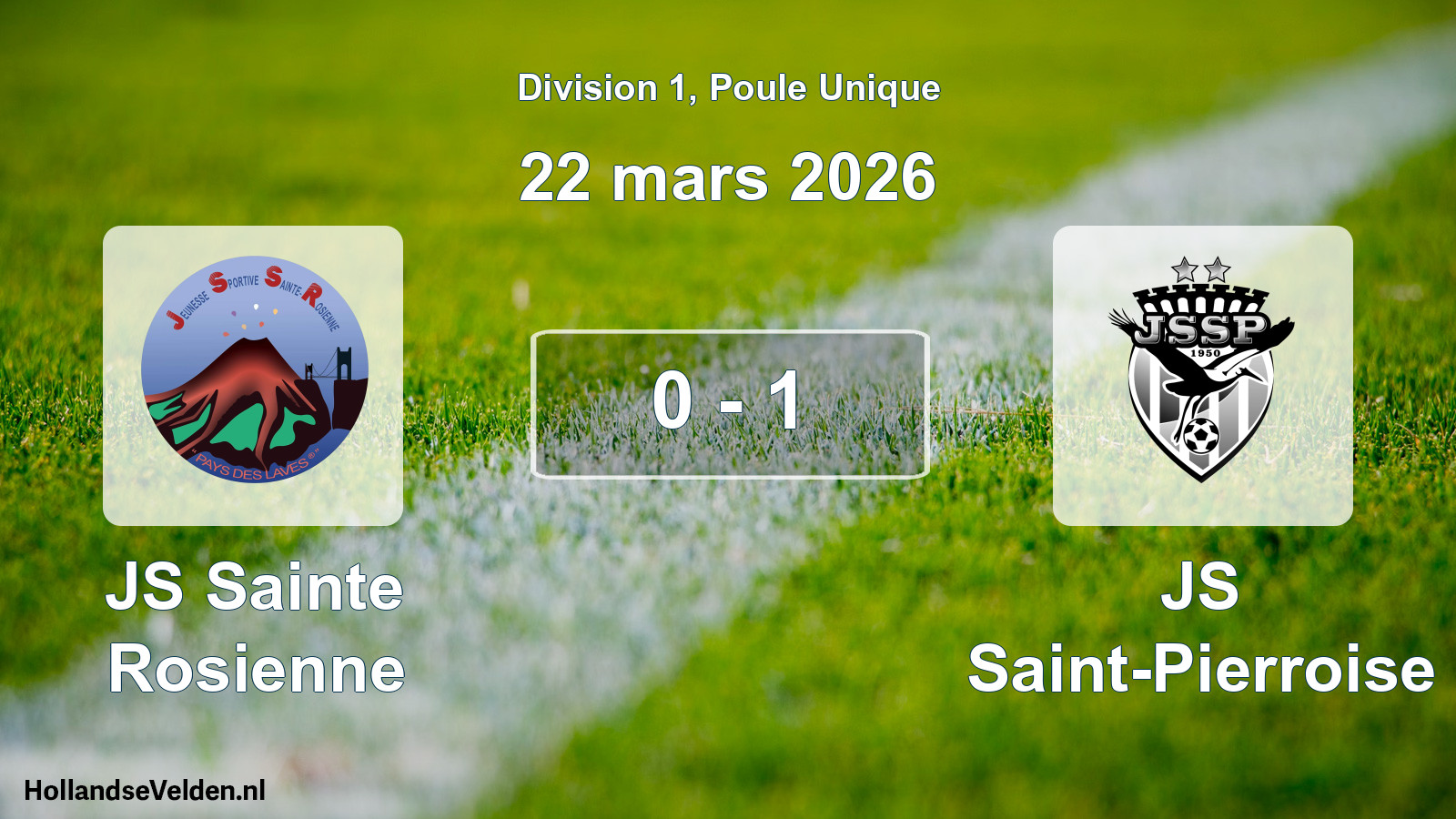 Total number of matches played: JS Sainte Rosienne - JS Saint-Pierroise 0 - 1 (22 March 2026)