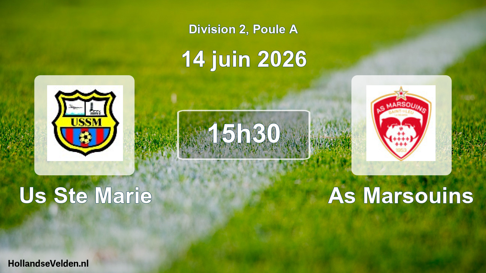 Scheduled Match: Us Ste Marie - As Marsouins (14 June 2026)