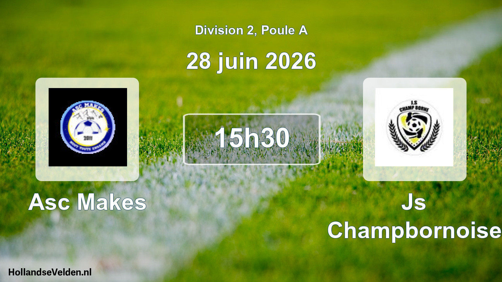 Match programmé: Asc Makes - Js Champbornoise (28 juin 2026)