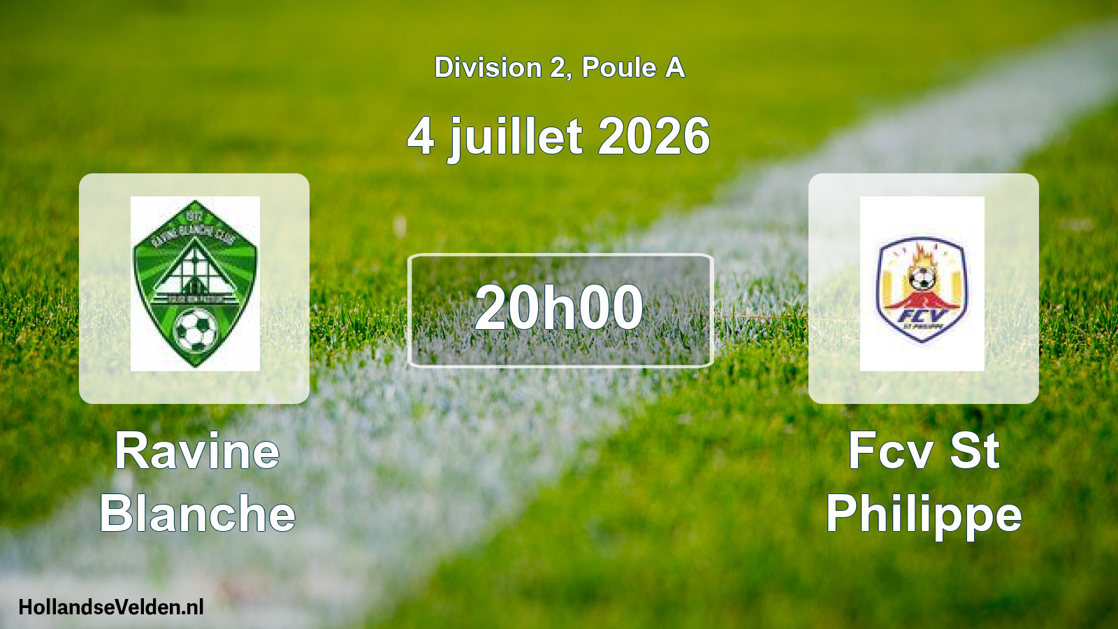 Match programmé: Ravine Blanche - Fcv St Philippe (4 juillet 2026)