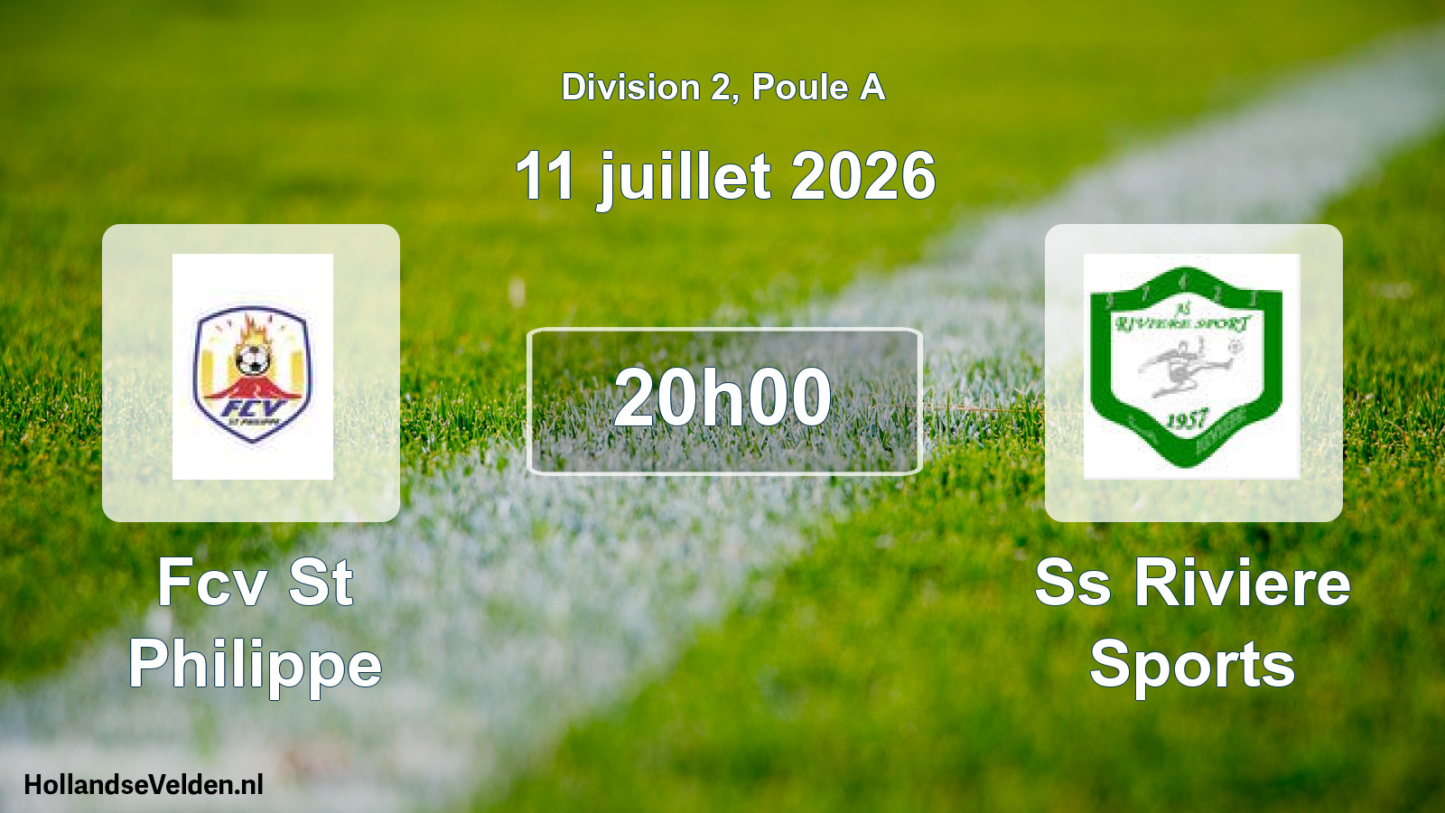 Match programmé: Fcv St Philippe - Ss Riviere Sports (11 juillet 2026)