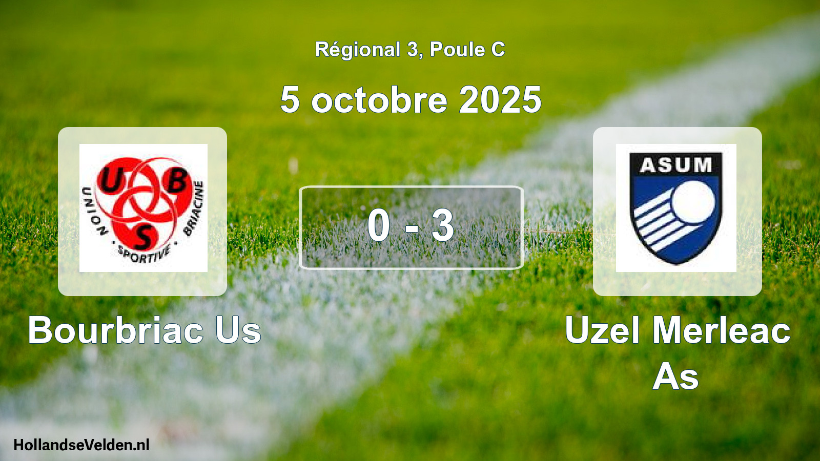 Total number of matches played: Bourbriac Us - Uzel Merleac As 0 - 3 (5 October 2025)