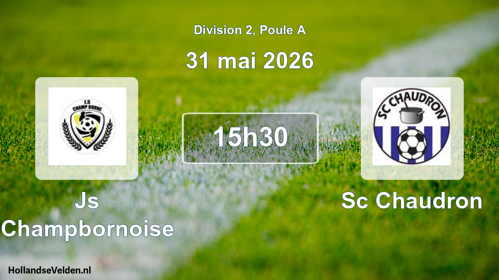 Geplande wedstrijd: Js Champbornoise - Sc Chaudron (31 mei 2026)