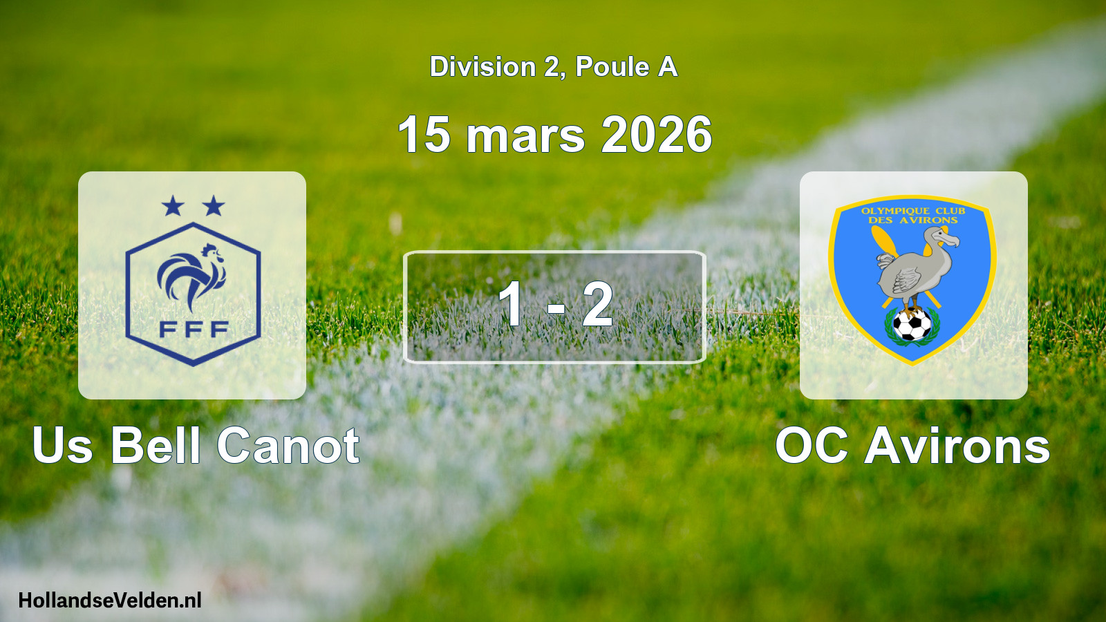 Match joué: Us Bell Canot - OC Avirons 1 - 2 (15 mars 2026)