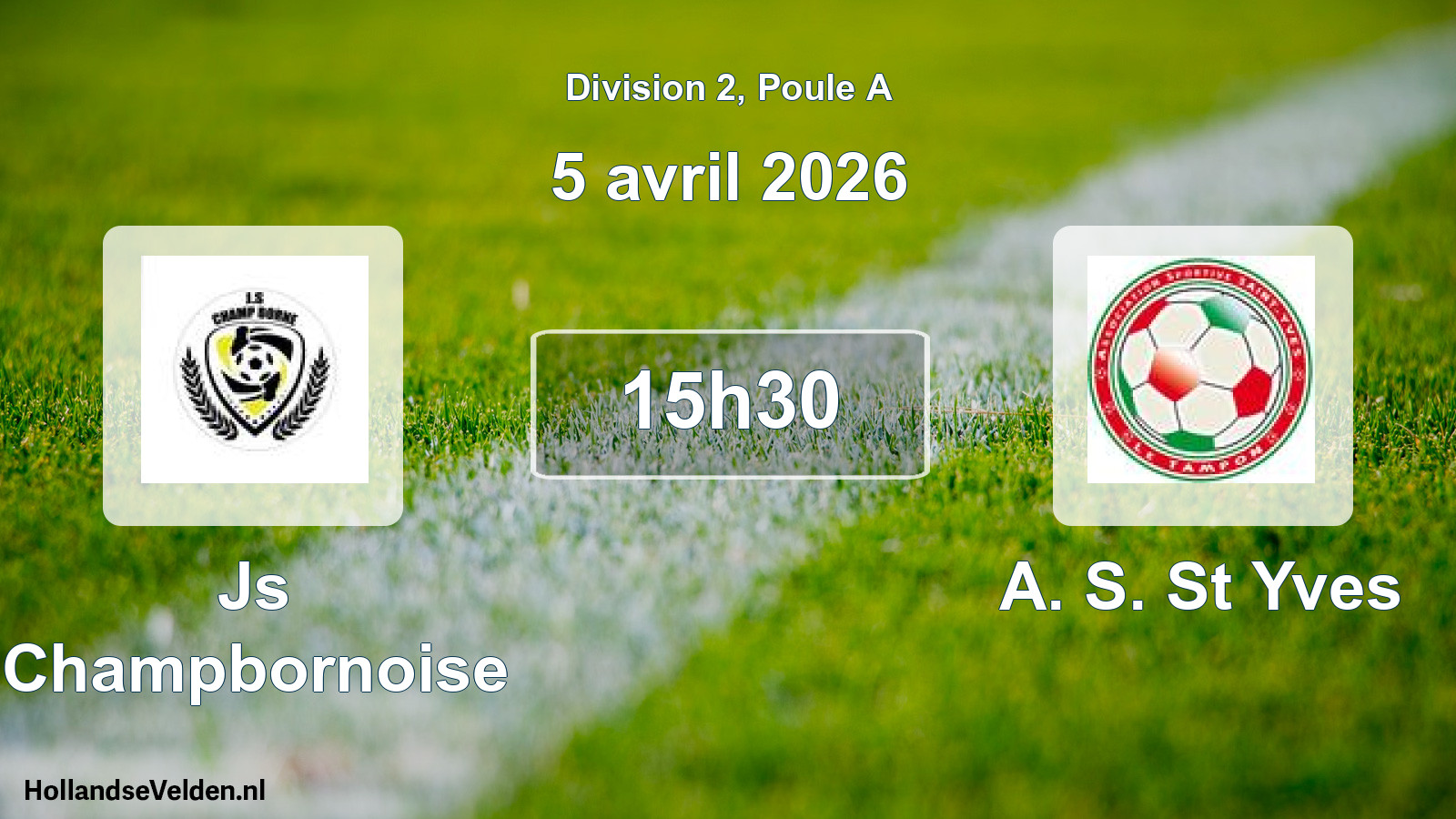 Geplande wedstrijd: Js Champbornoise - A. S. St Yves (5 april 2026)