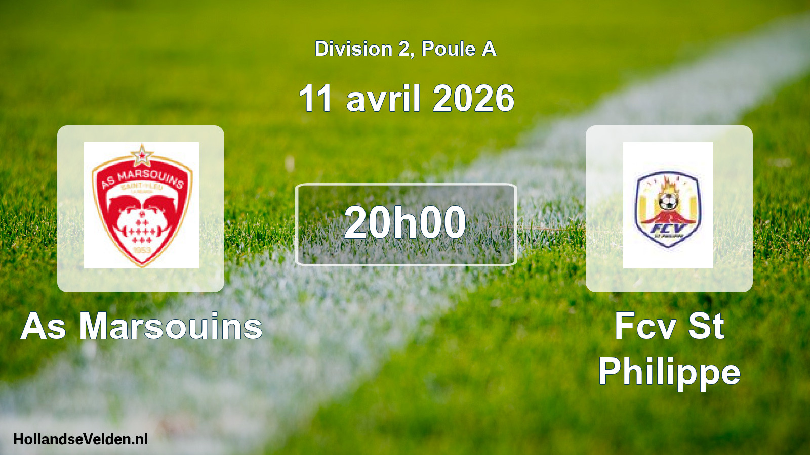 Geplande wedstrijd: As Marsouins - Fcv St Philippe (11 april 2026)