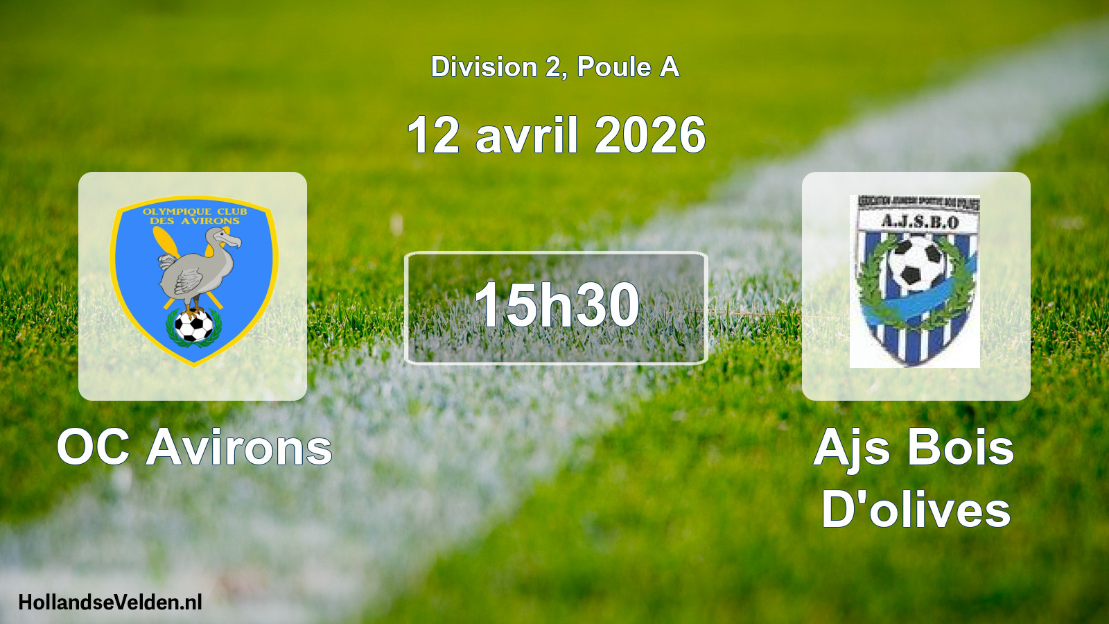 Match programmé: OC Avirons - Ajs Bois D'olives (12 avril 2026)