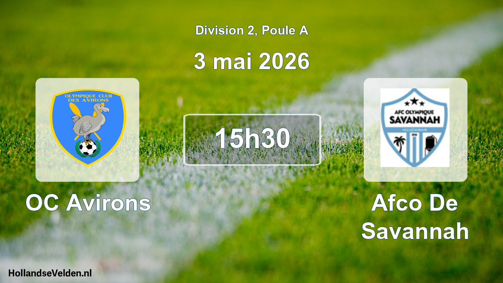 Scheduled Match: OC Avirons - Afco De Savannah (3 May 2026)