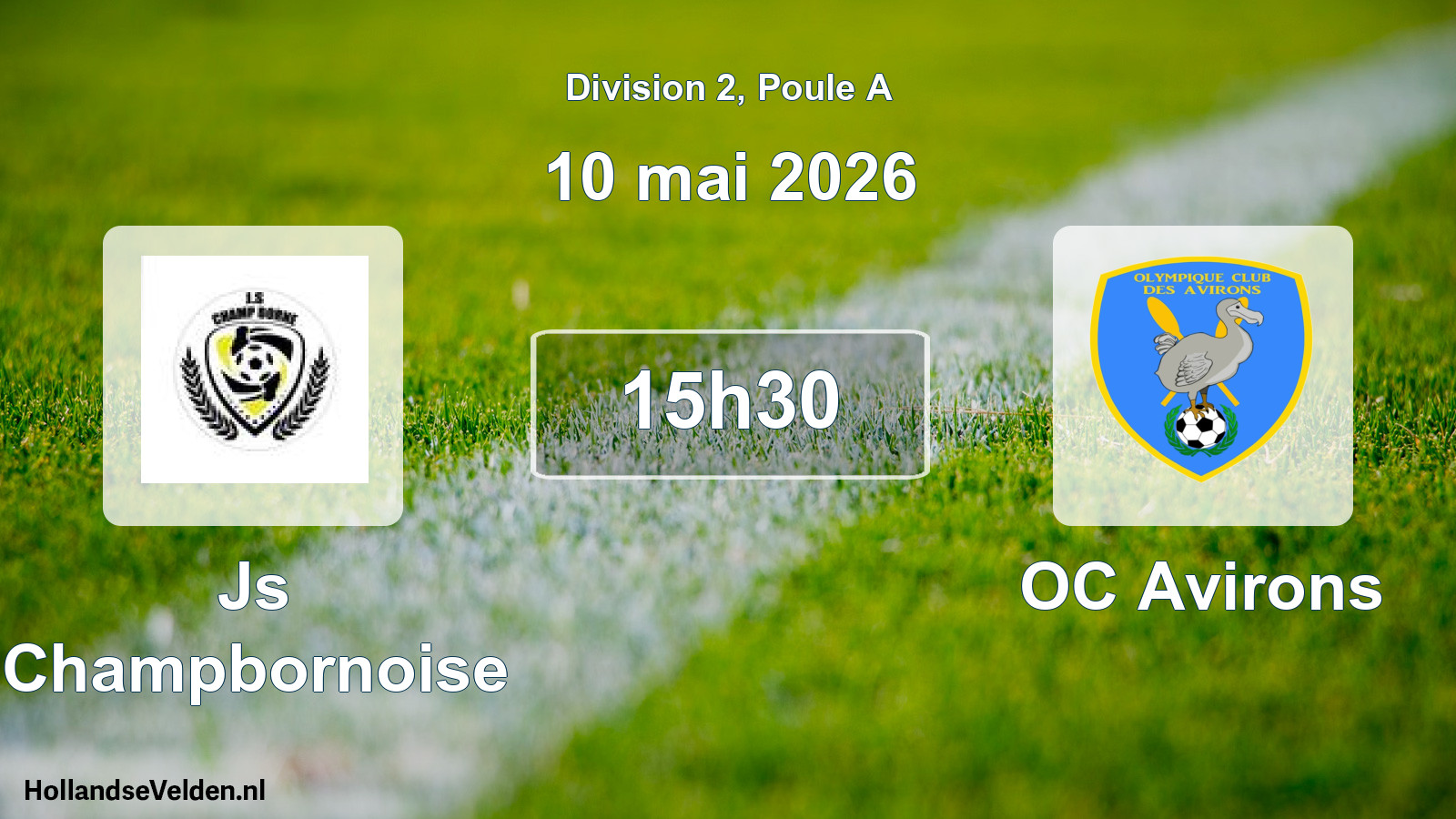 Match programmé: Js Champbornoise - OC Avirons (10 mai 2026)