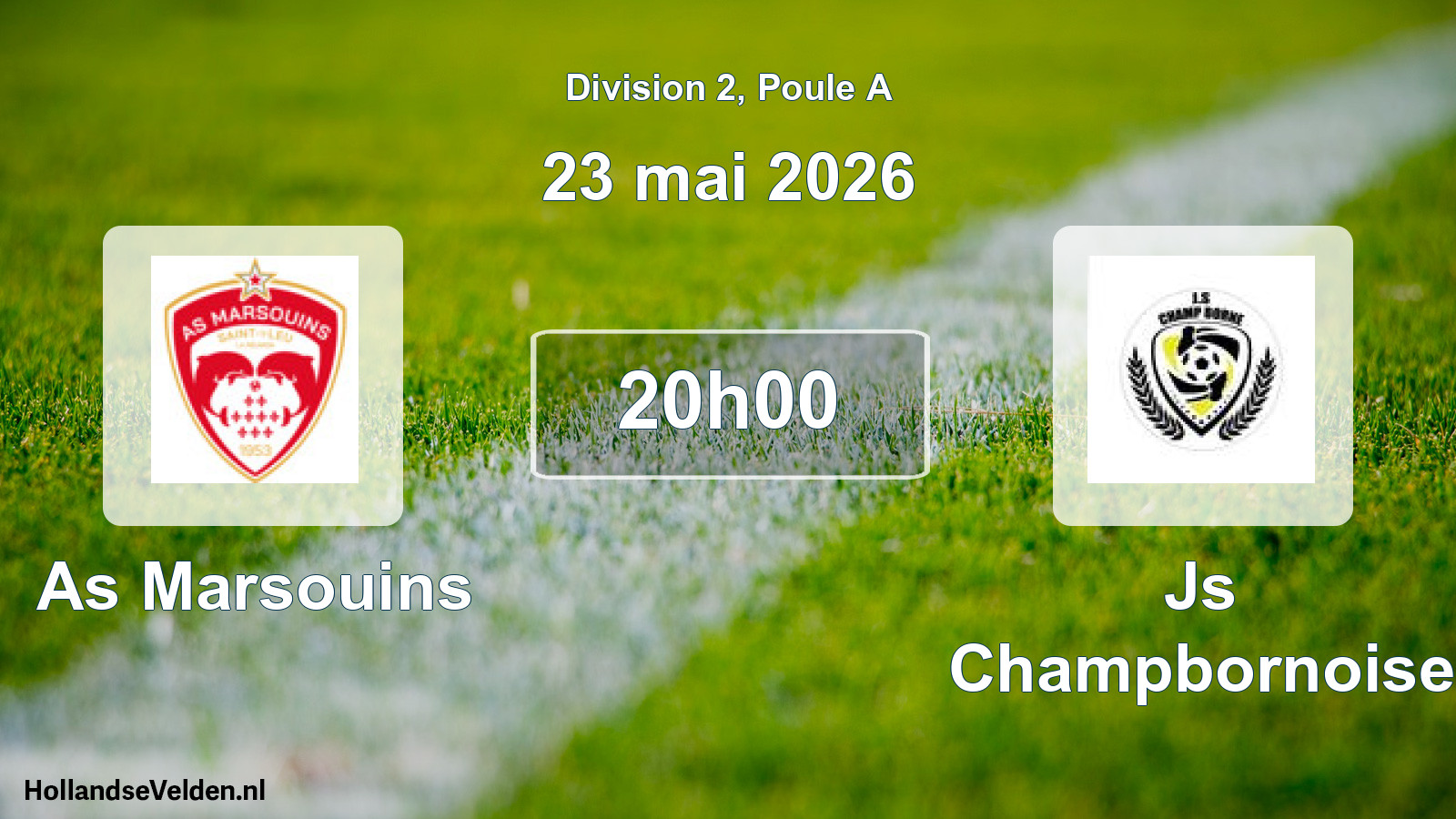 Match programmé: As Marsouins - Js Champbornoise (23 mai 2026)