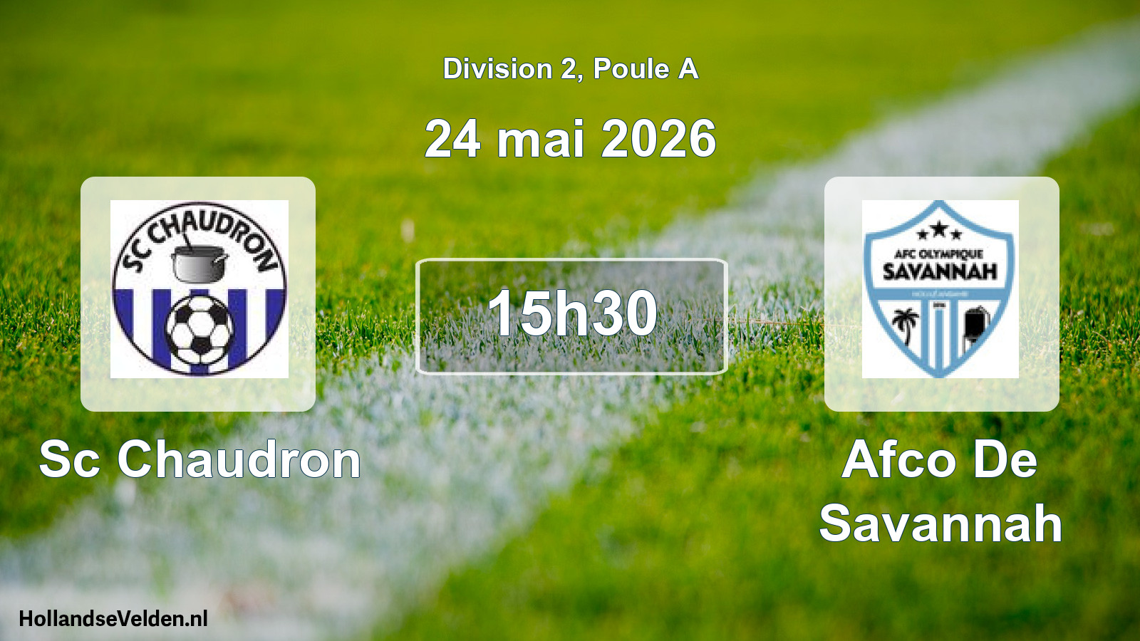 Match programmé: Sc Chaudron - Afco De Savannah (24 mai 2026)