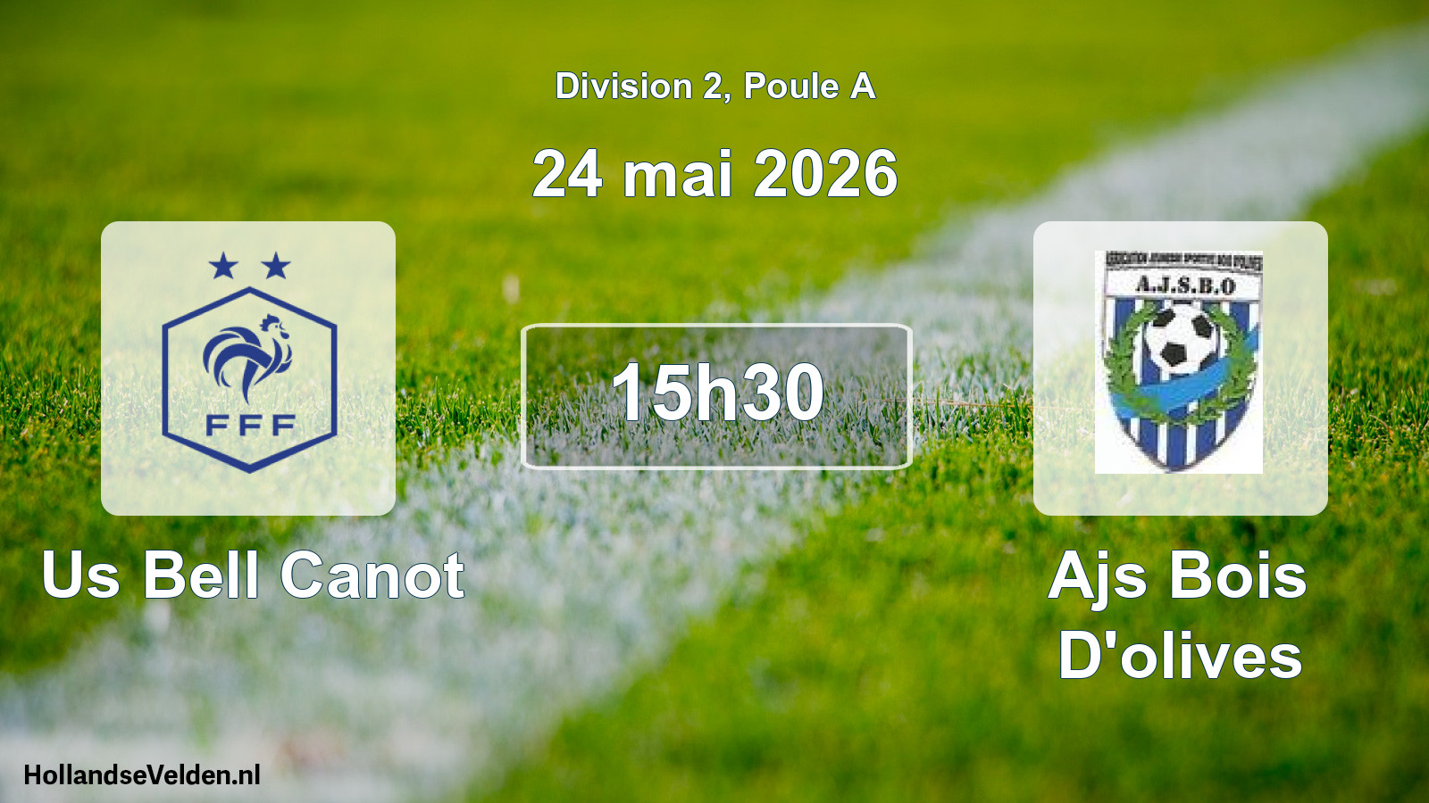 Match programmé: Us Bell Canot - Ajs Bois D'olives (24 mai 2026)