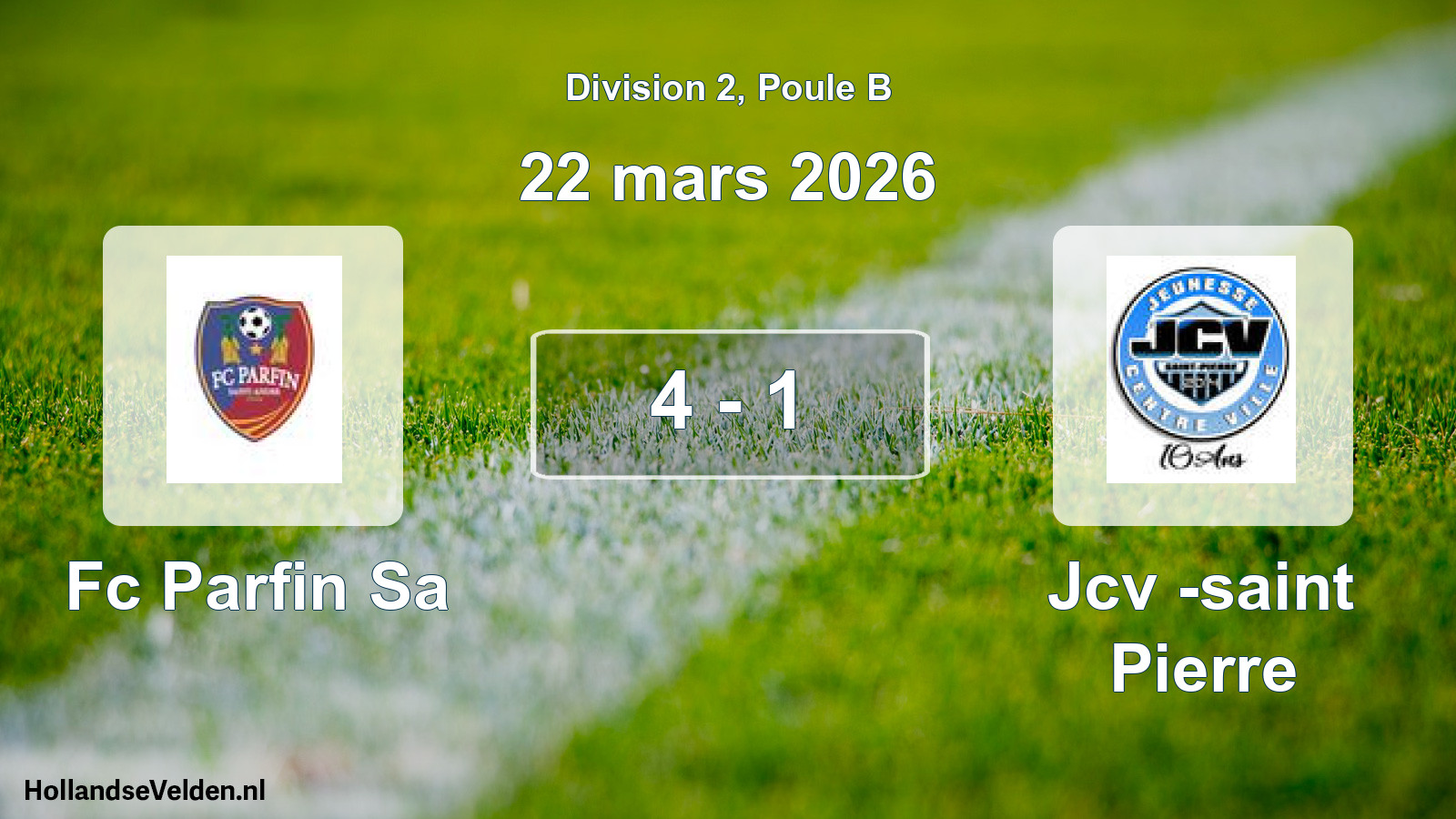 Total number of matches played: Fc Parfin Sa - Jcv -saint Pierre 4 - 1 (22 March 2026)