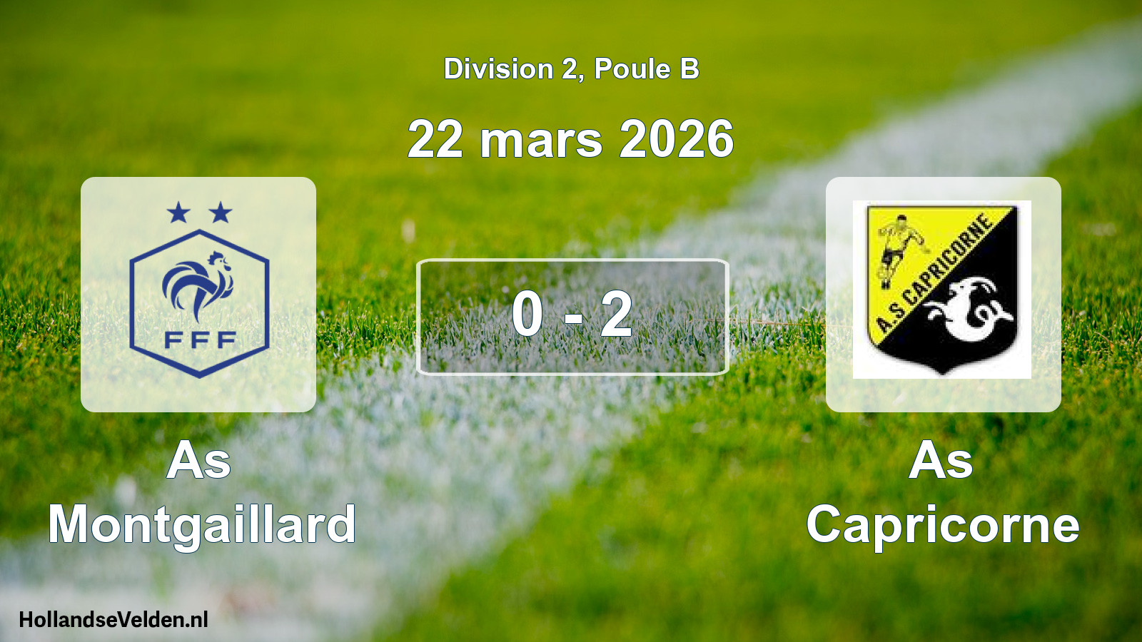 Total number of matches played: As Montgaillard - As Capricorne 0 - 2 (22 March 2026)