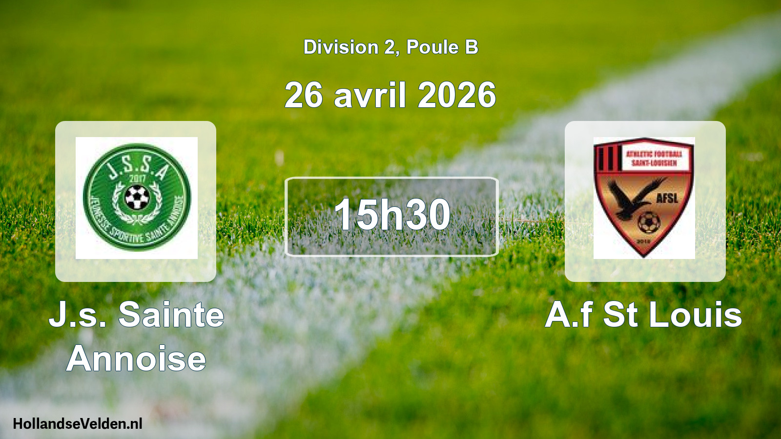 Scheduled Match: J.s. Sainte Annoise - A.f St Louis (26 April 2026)