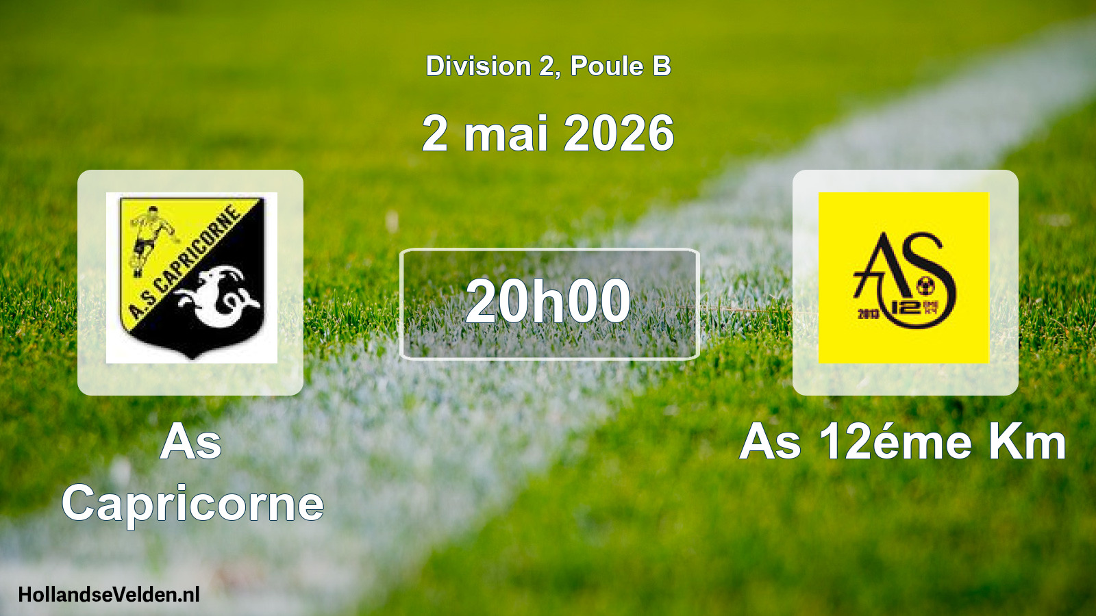 Scheduled Match: As Capricorne - As 12éme Km (2 May 2026)