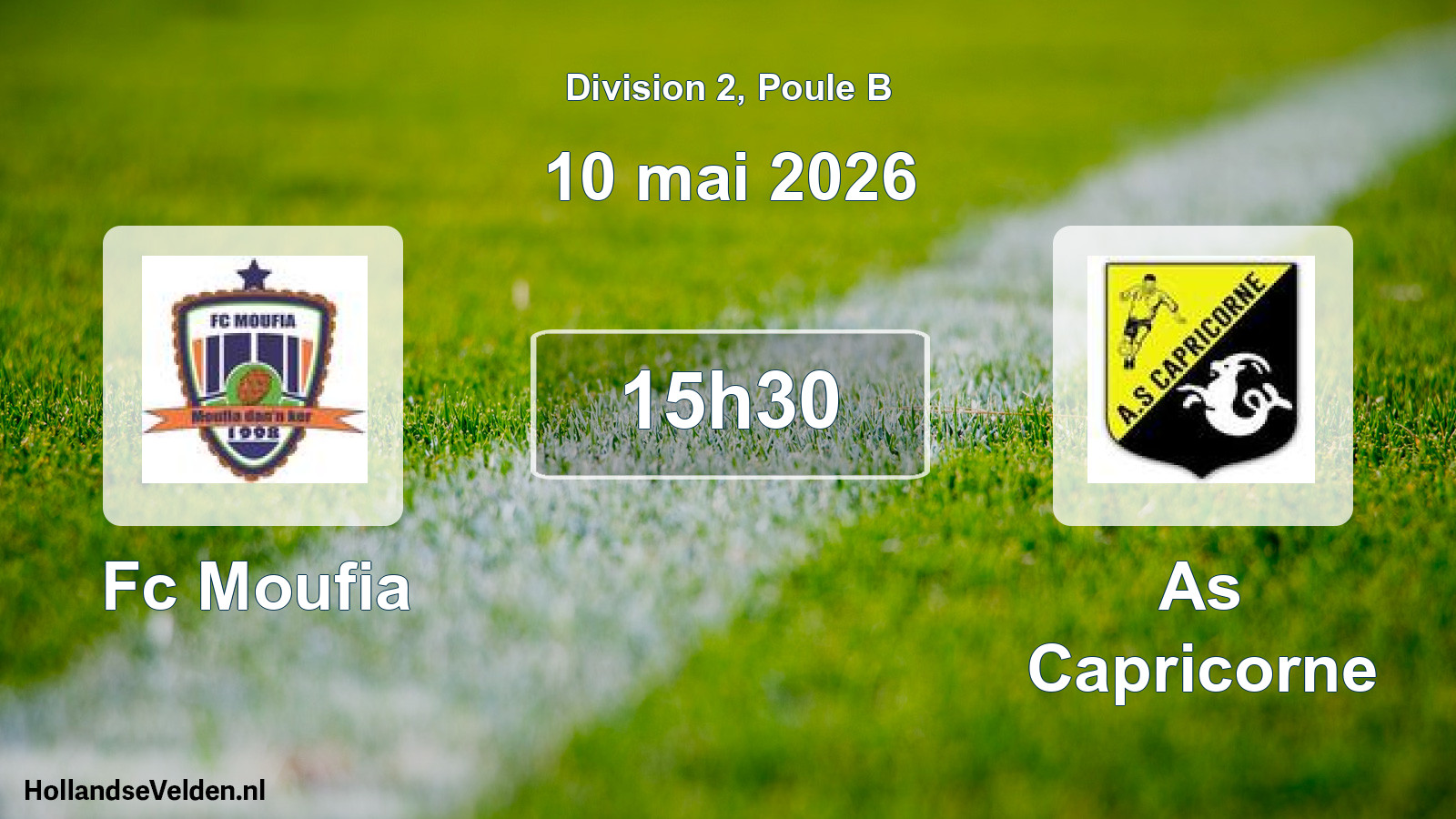 Match programmé: Fc Moufia - As Capricorne (10 mai 2026)