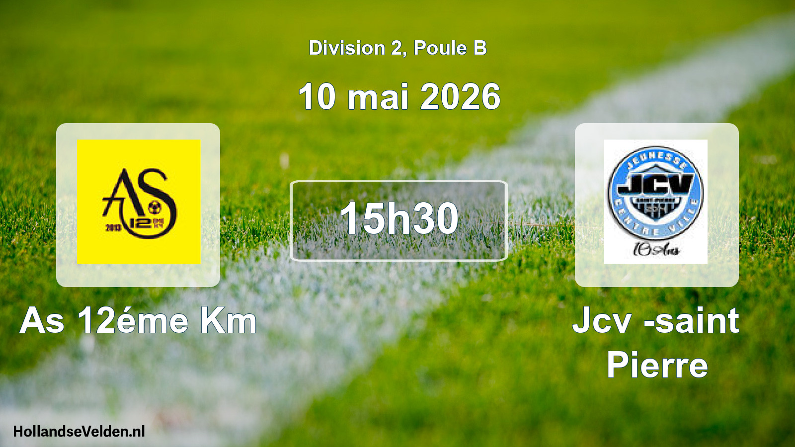 Match programmé: As 12éme Km - Jcv -saint Pierre (10 mai 2026)