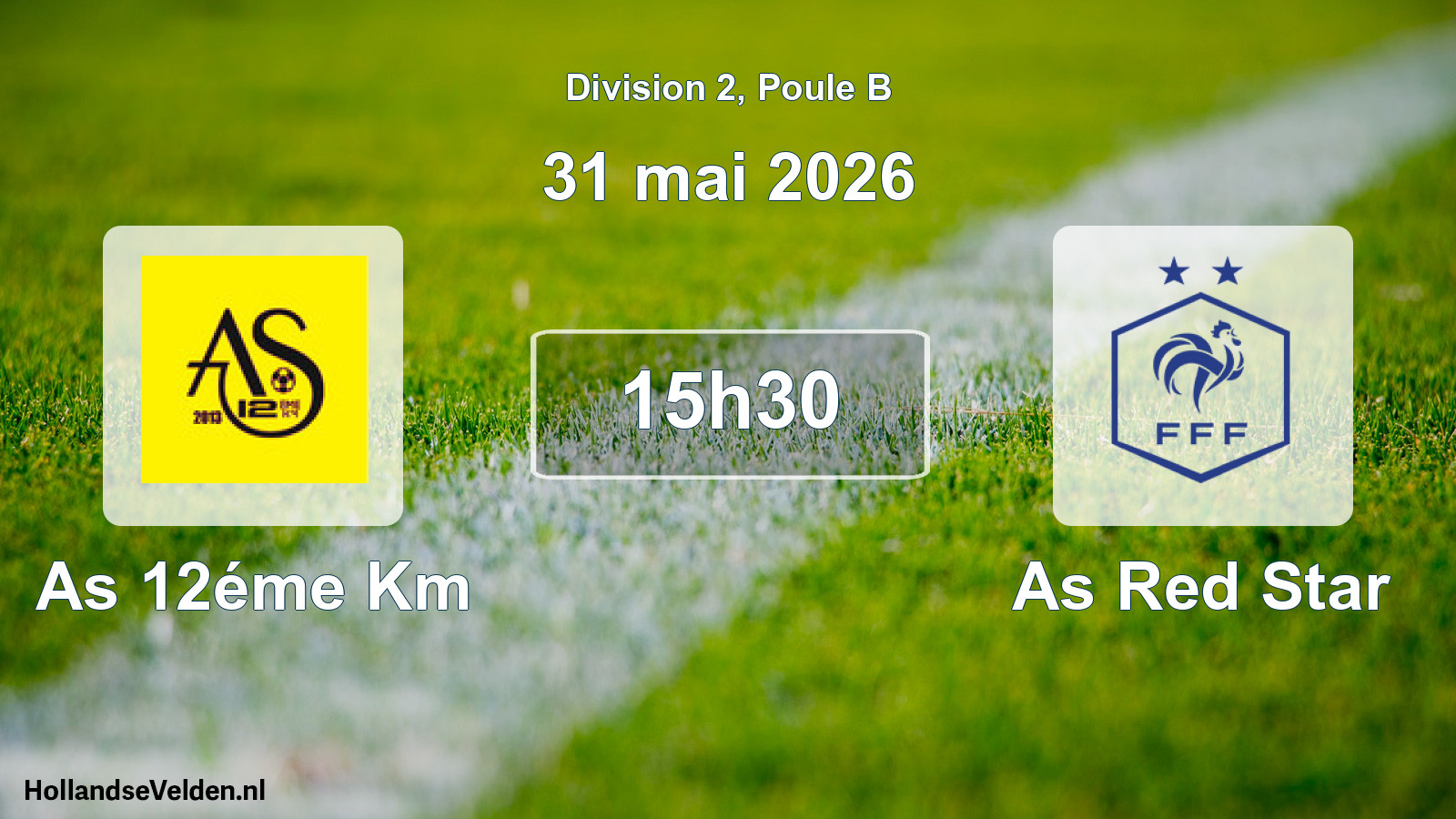 Scheduled Match: As 12éme Km - As Red Star (31 May 2026)