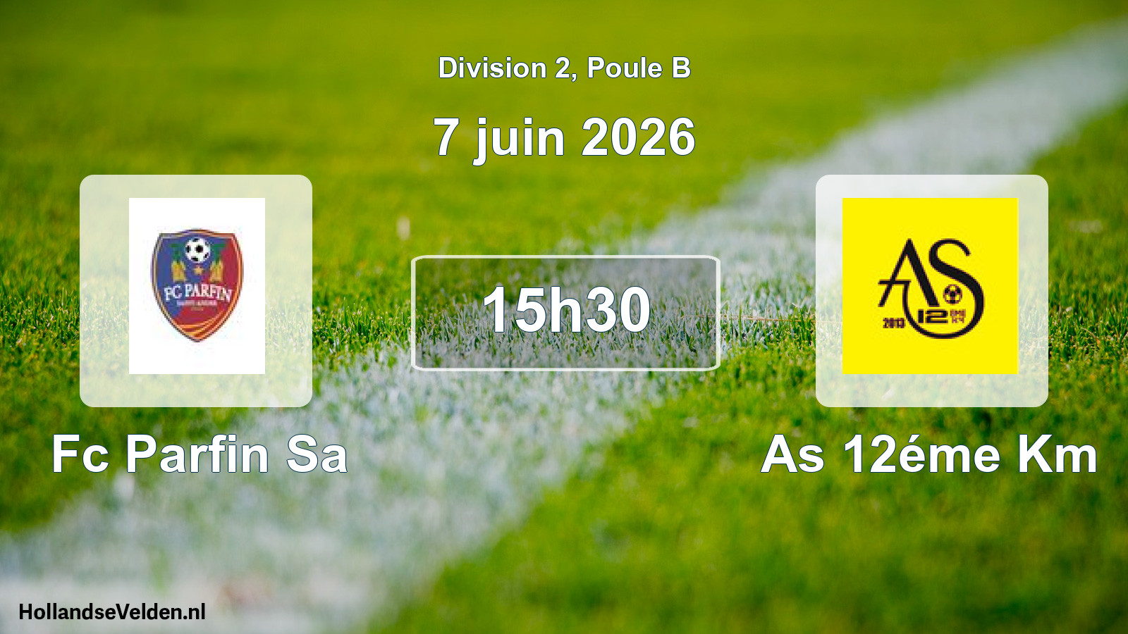 Match programmé: Fc Parfin Sa - As 12éme Km (7 juin 2026)
