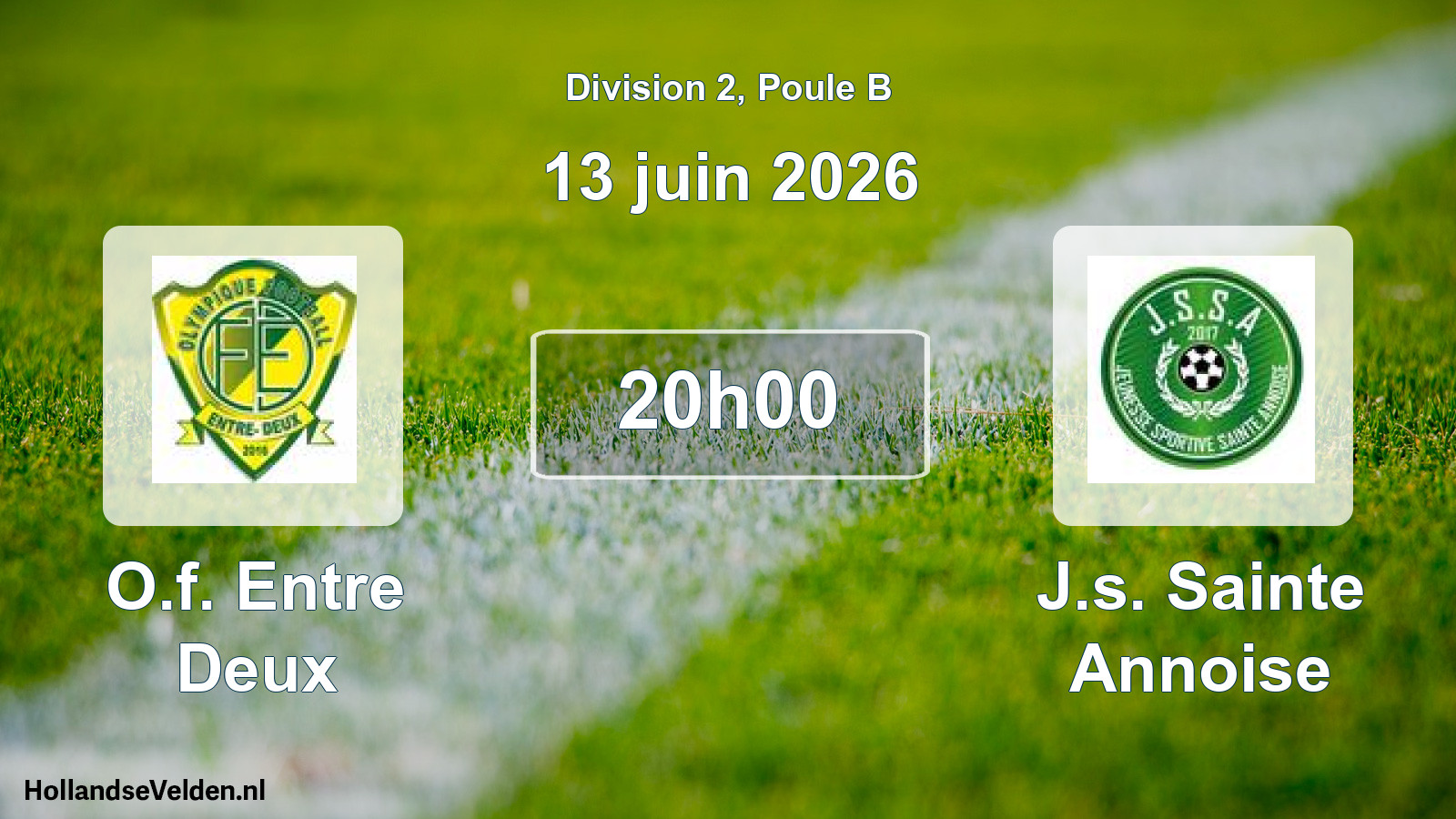Scheduled Match: O.f. Entre Deux - J.s. Sainte Annoise (13 June 2026)