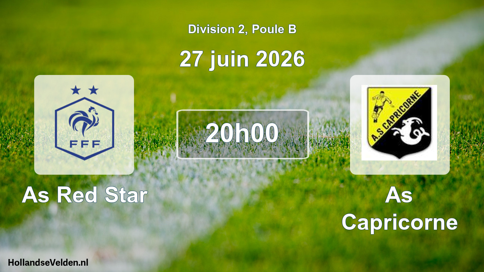 Match programmé: As Red Star - As Capricorne (27 juin 2026)