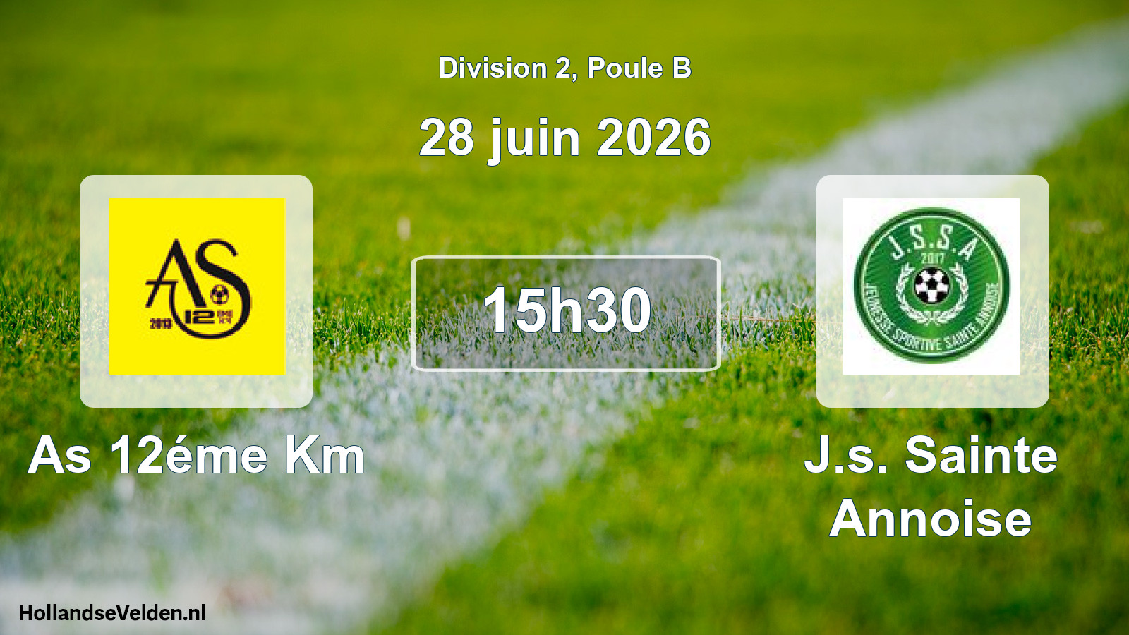 Scheduled Match: As 12éme Km - J.s. Sainte Annoise (28 June 2026)