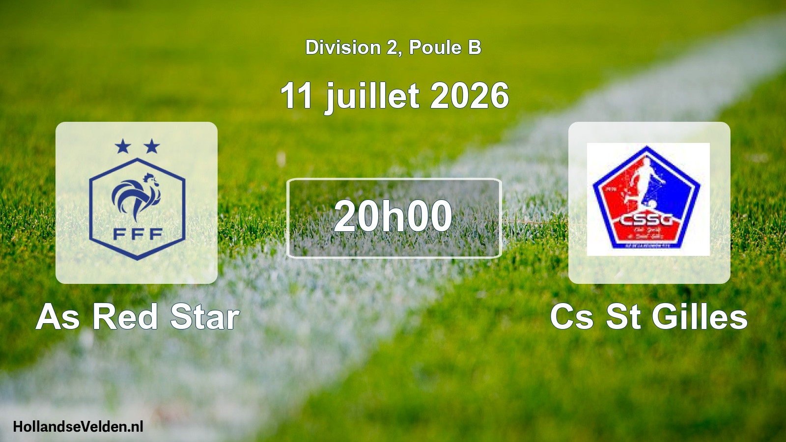 Geplande wedstrijd: As Red Star - Cs St Gilles (11 juli 2026)