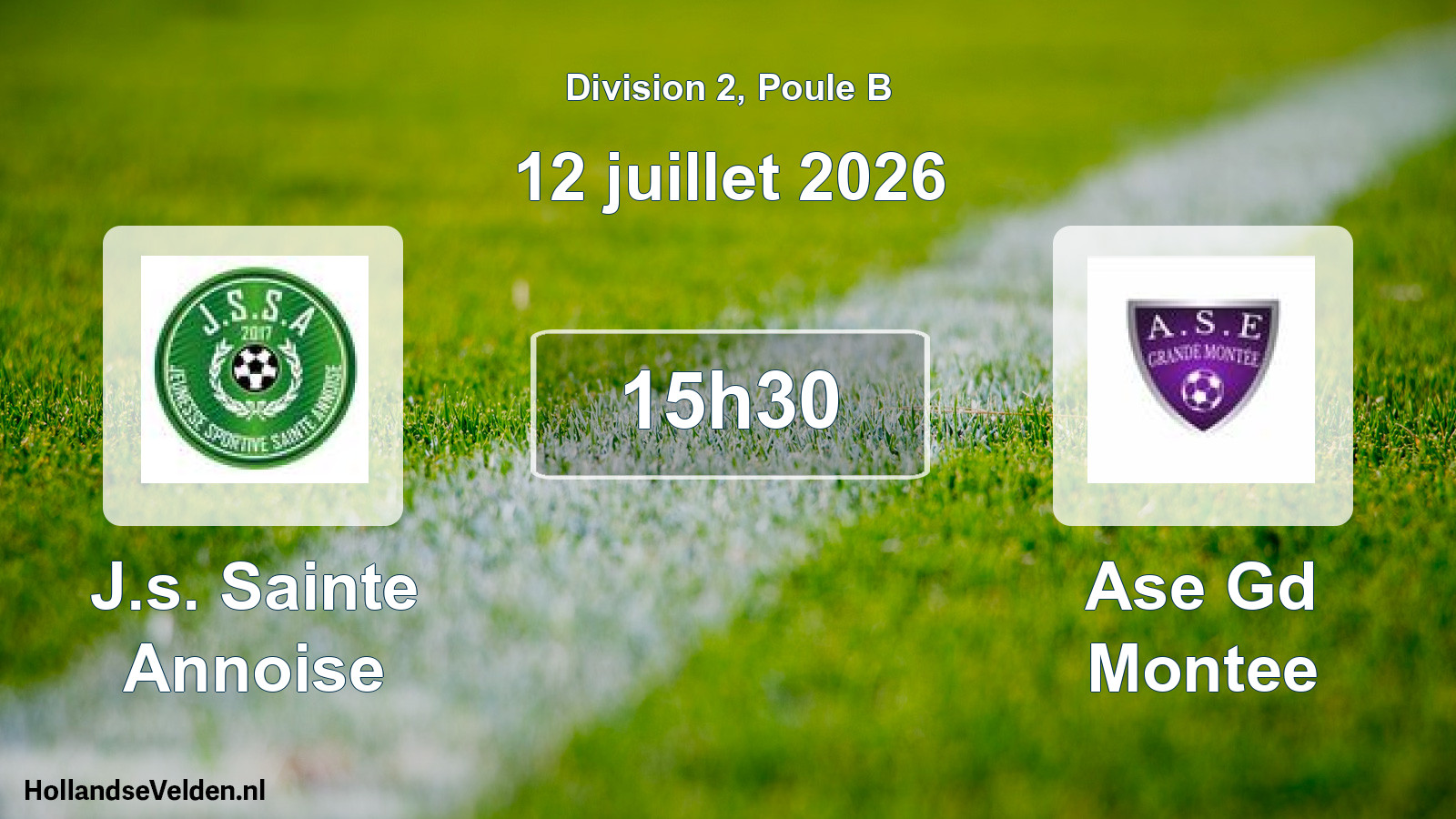 Match programmé: J.s. Sainte Annoise - Ase Gd Montee (12 juillet 2026)