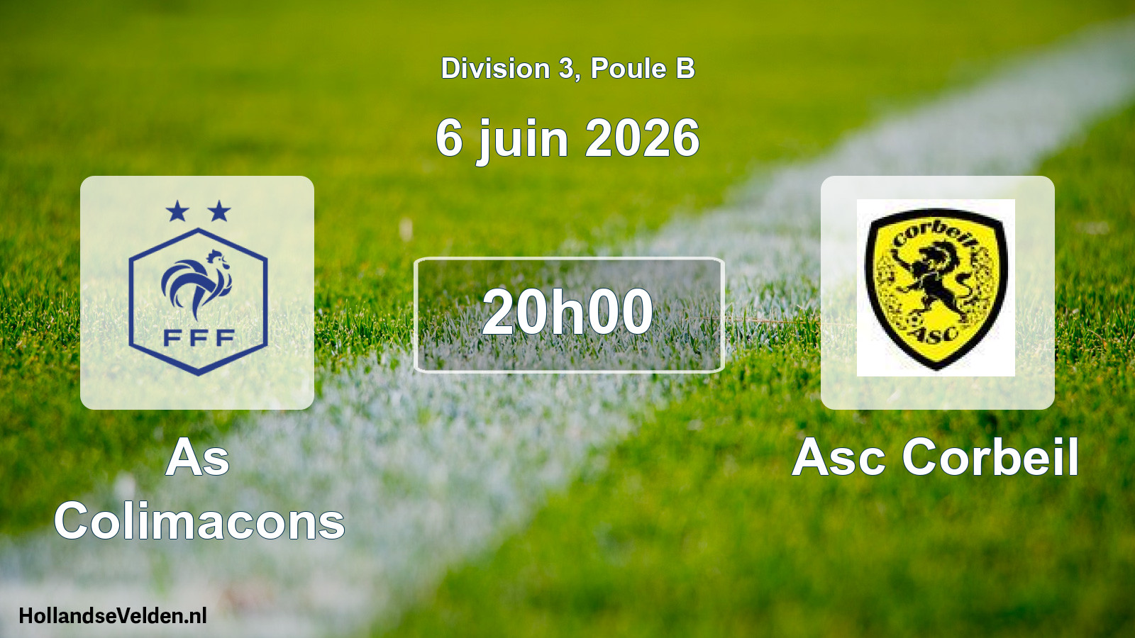 Geplande wedstrijd: As Colimacons - Asc Corbeil (6 juni 2026)