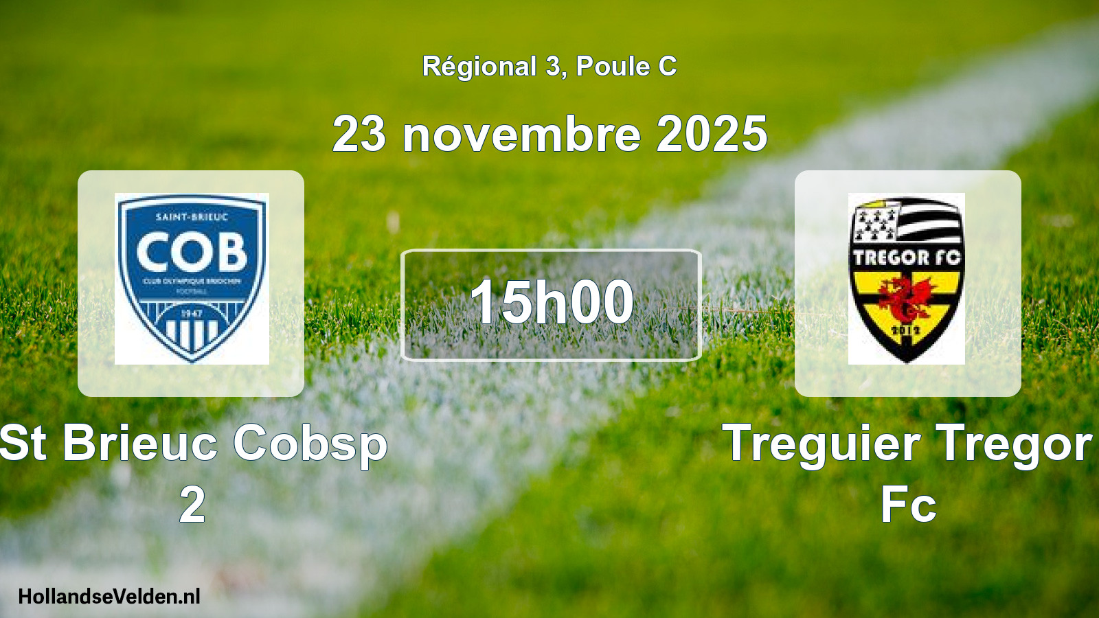 Geplande wedstrijd: St Brieuc Cobsp 2 - Treguier Tregor Fc (23 november 2025)