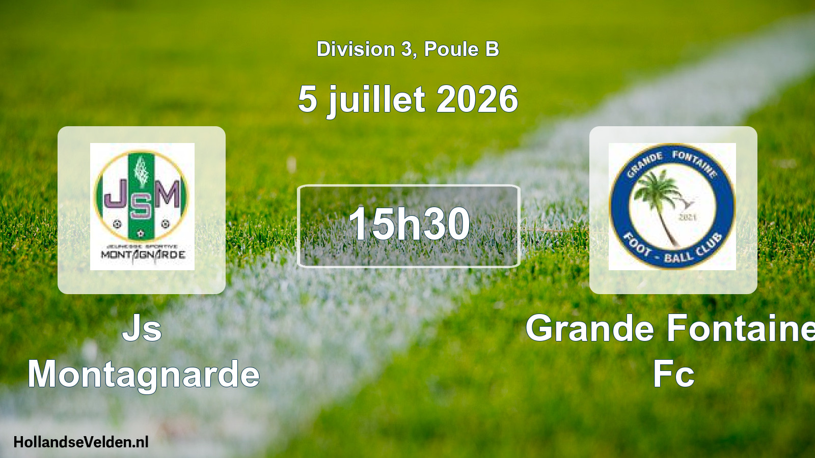 Match programmé: Js Montagnarde - Grande Fontaine Fc (5 juillet 2026)