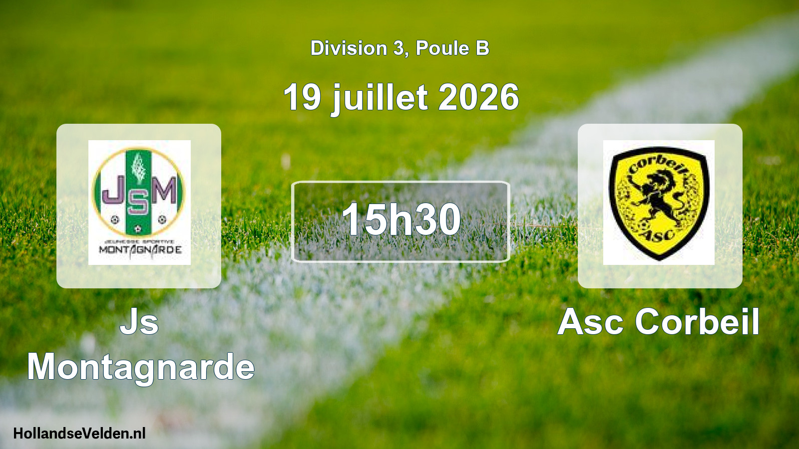 Scheduled Match: Js Montagnarde - Asc Corbeil (19 July 2026)