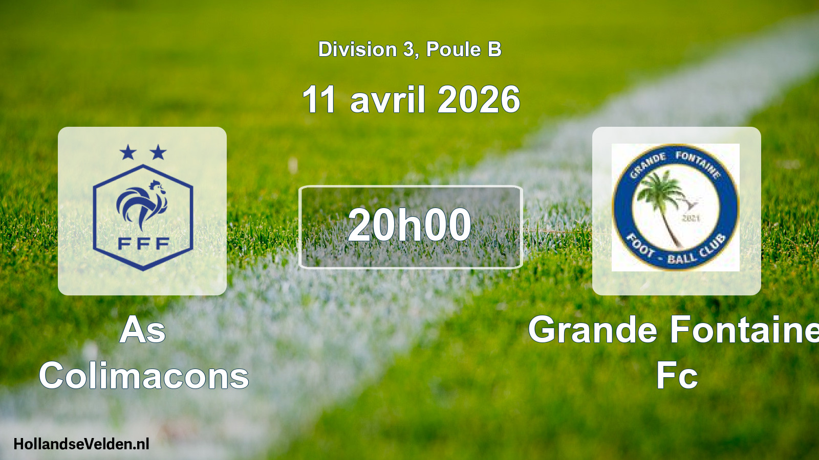 Scheduled Match: As Colimacons - Grande Fontaine Fc (11 April 2026)