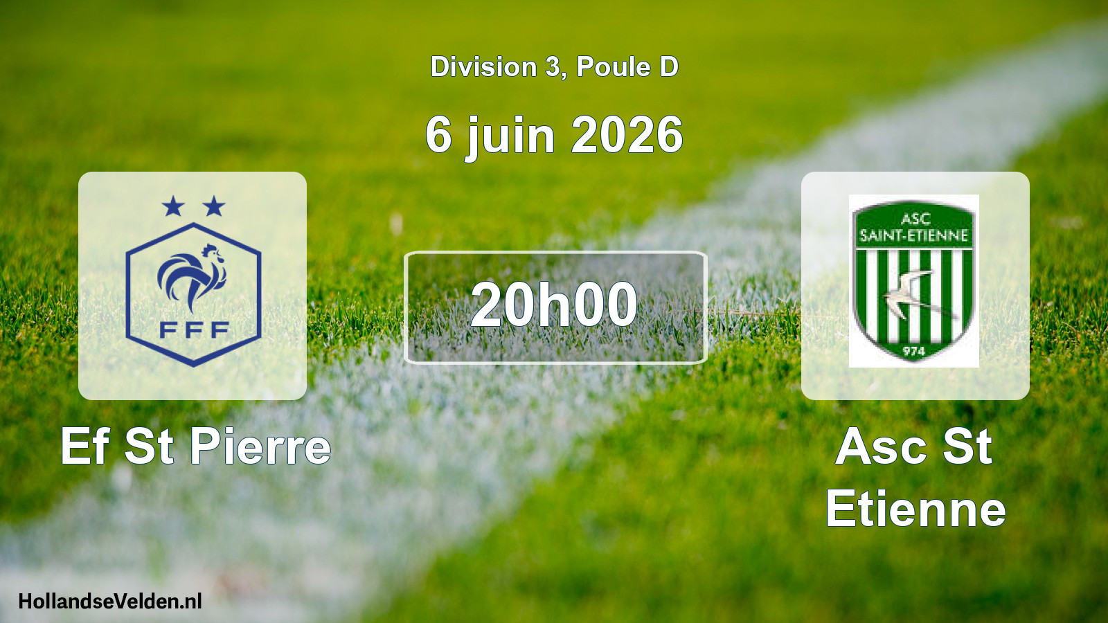 Match programmé: Ef St Pierre - Asc St Etienne (6 juin 2026)