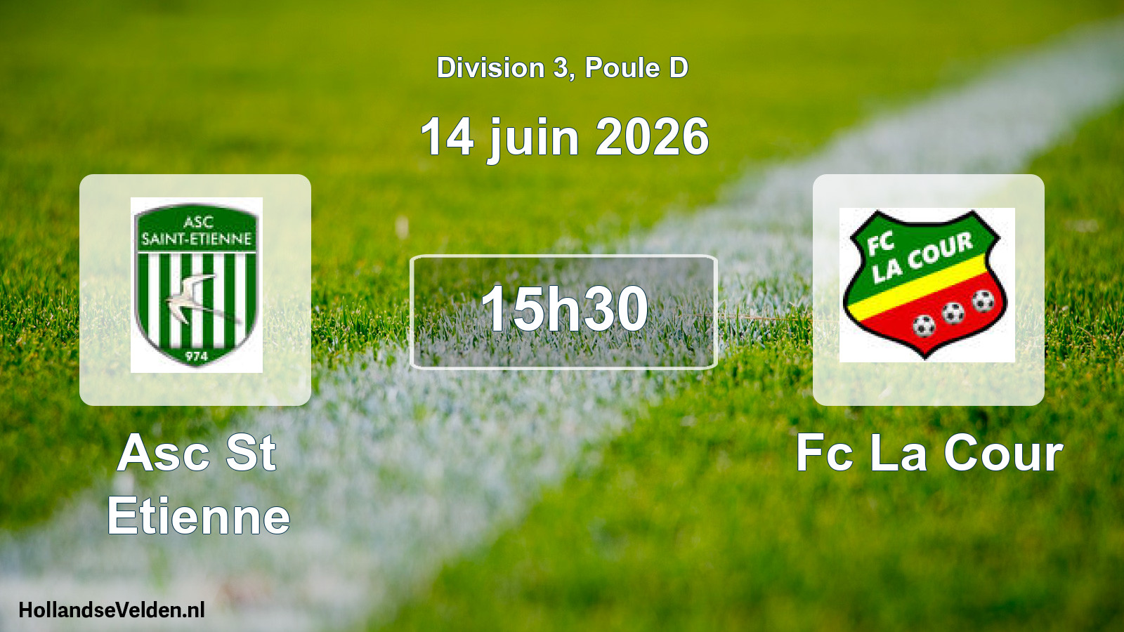 Match programmé: Asc St Etienne - Fc La Cour (14 juin 2026)