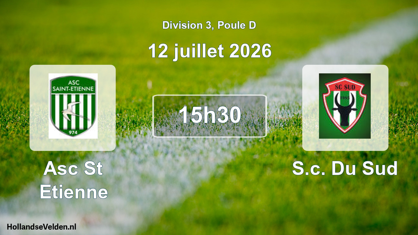 Match programmé: Asc St Etienne - S.c. Du Sud (12 juillet 2026)